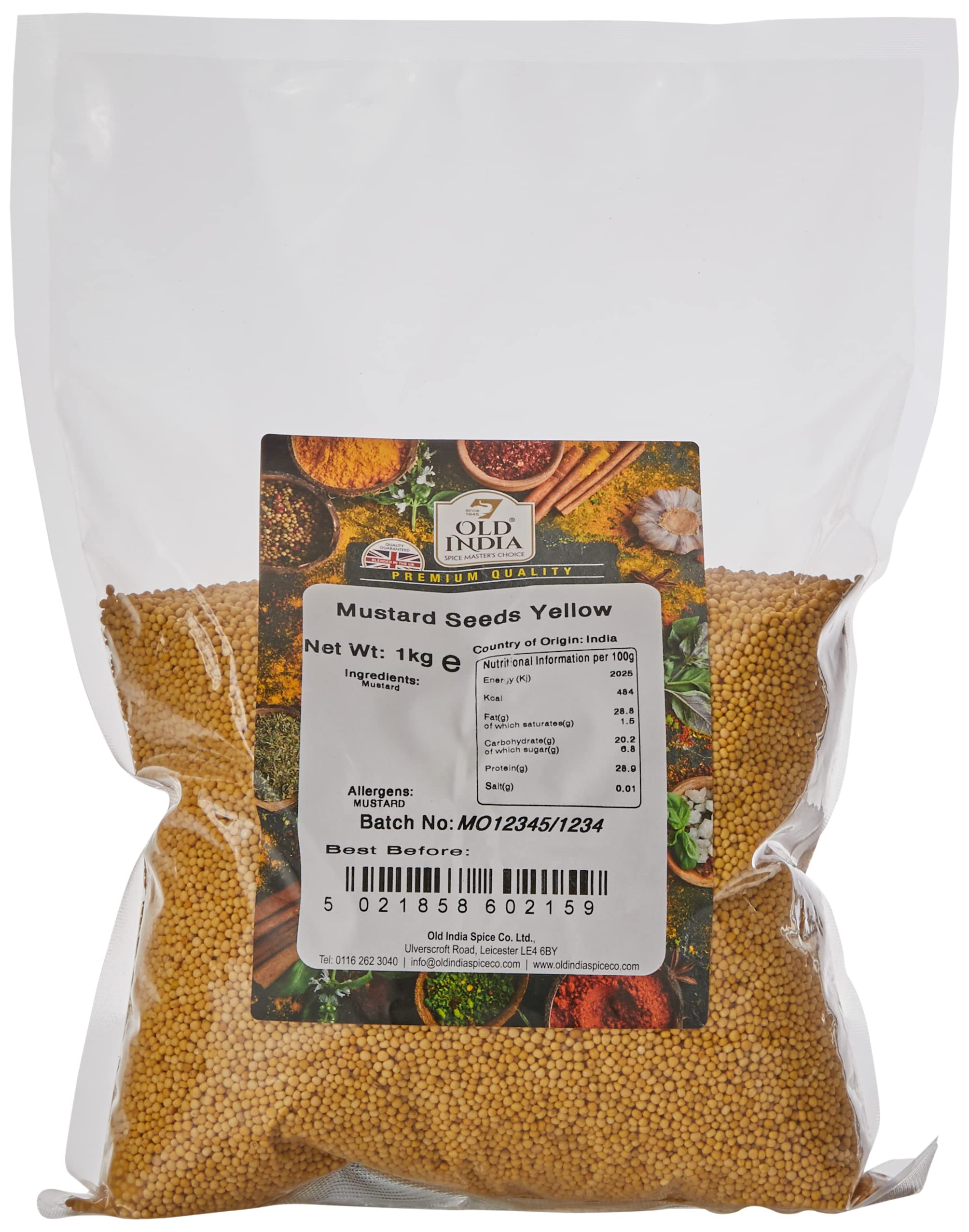 Old India Yellow Mustard Seeds - 1 kg Pack | 100% Natural & Additive Free