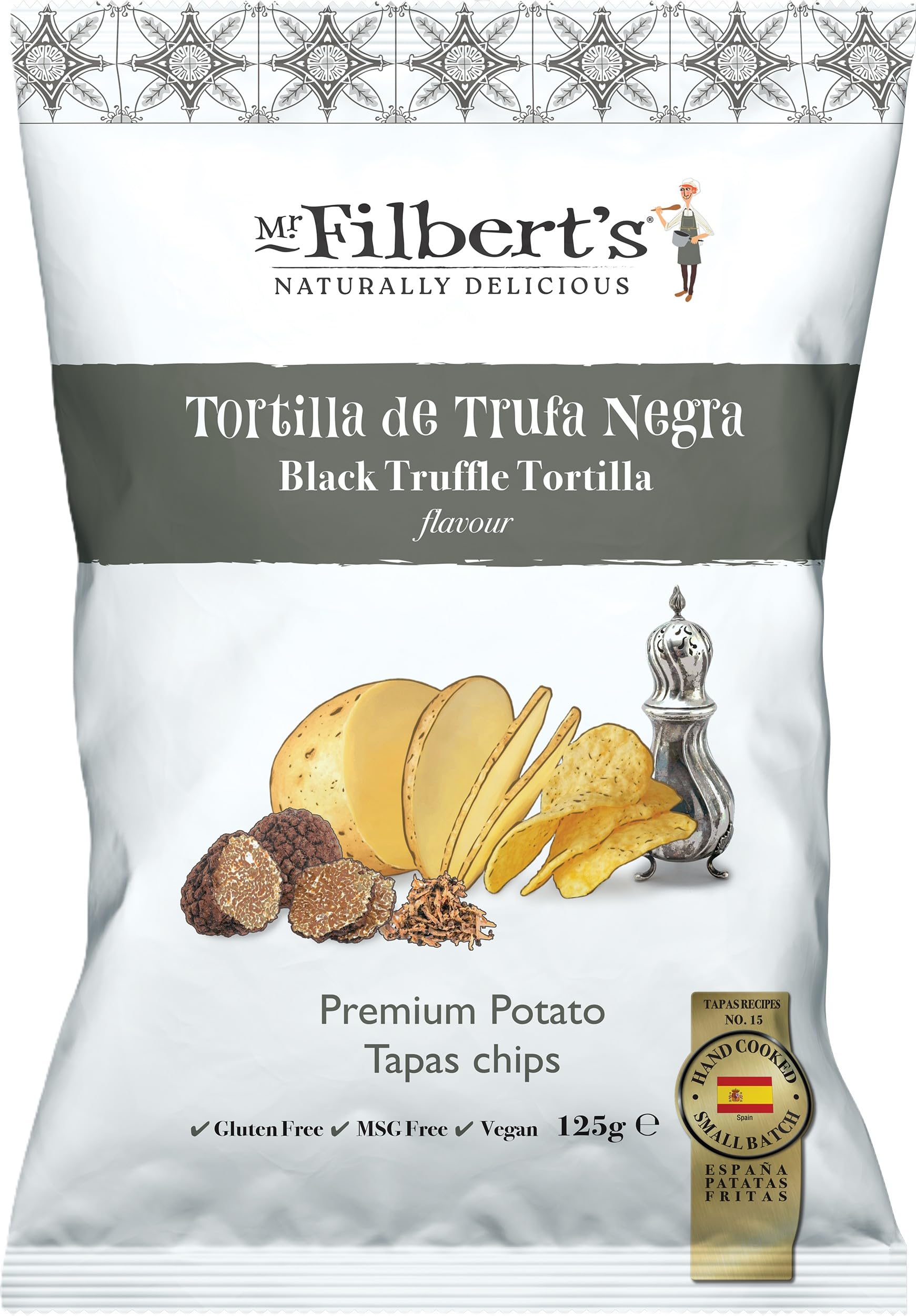 Mr Filbert's Black Truffle Tortilla Crisps - Hand Cooked | 125g Single Bag 1