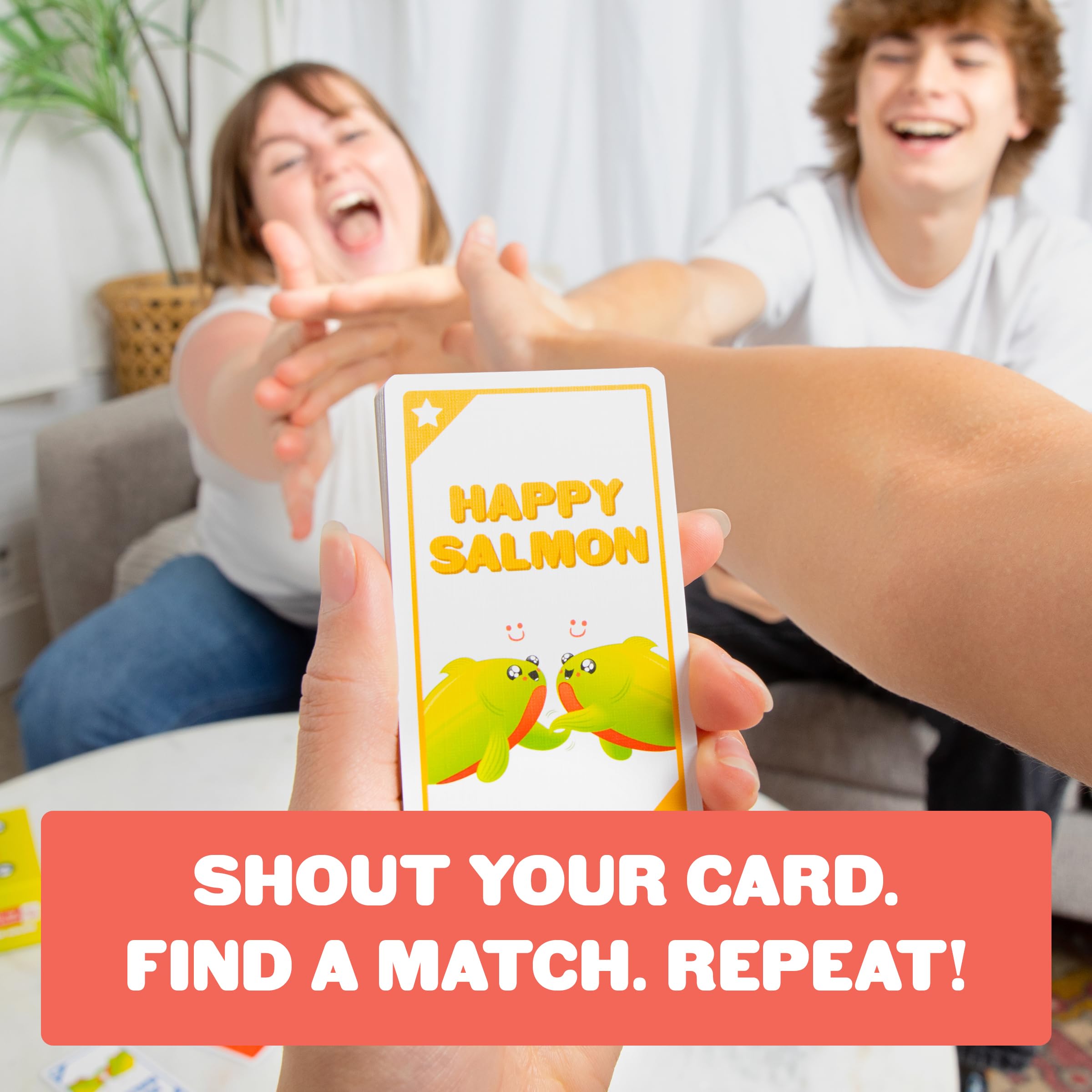 Exploding Kittens Happy Salmon Card Game | 3-8 Players | Ages 6+ | 90 Second Rounds 5