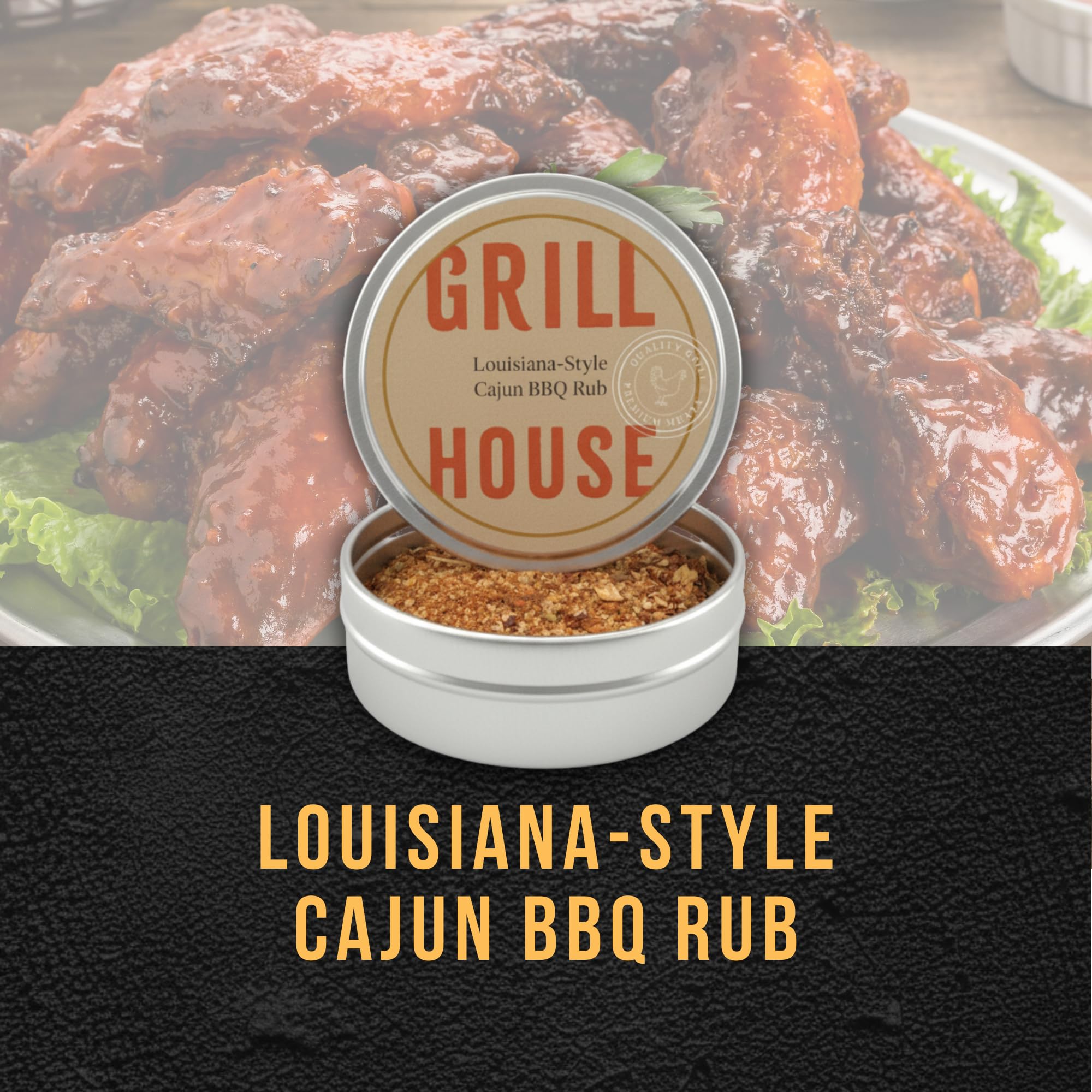 Grill House Wing Sauce & BBQ Rub Gift Set - 140 ml Hot Sauce, 2 x 20 g 6