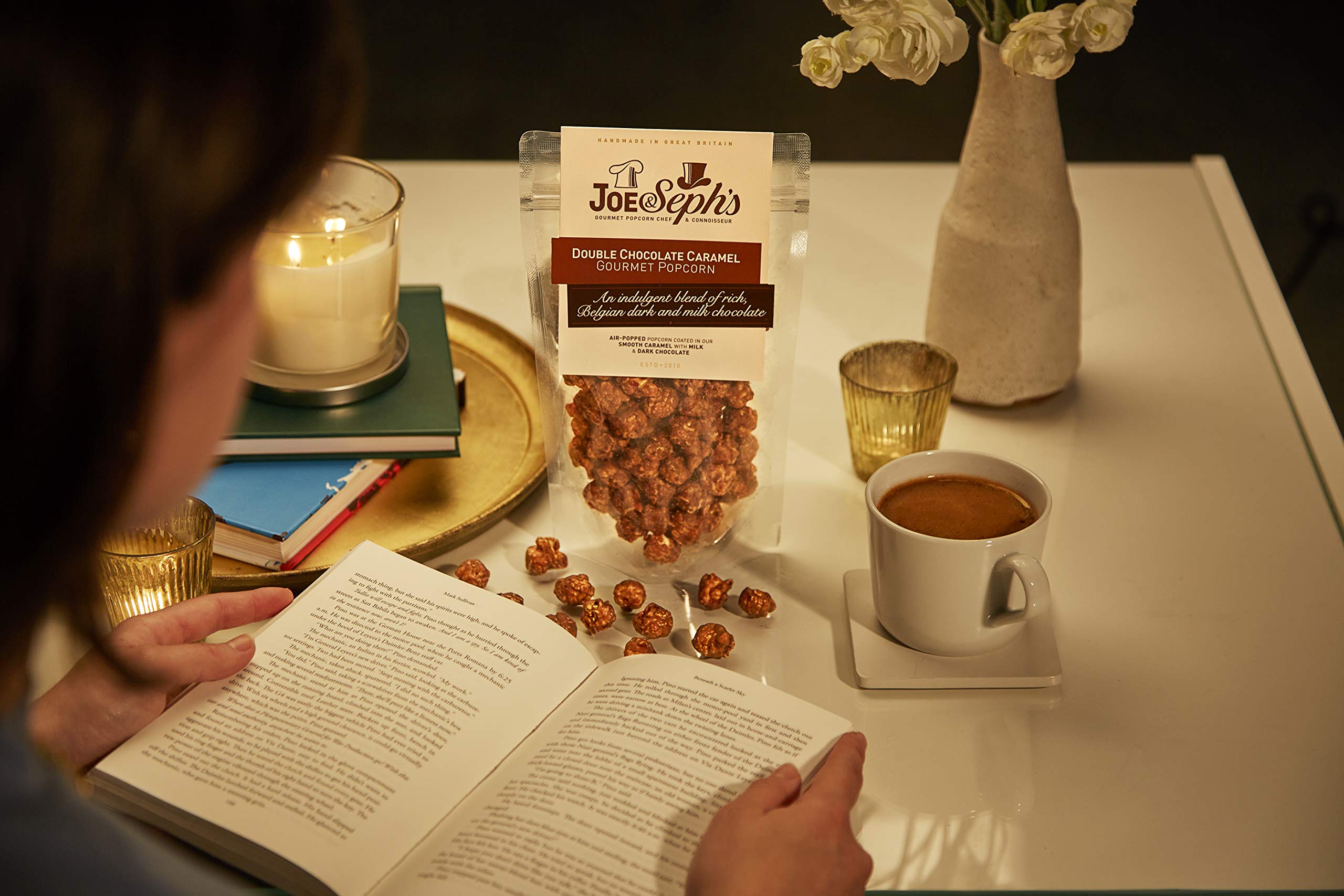 Joe & Seph's Double Chocolate Popcorn - 80g Pouch | Handmade Gourmet Snack 4