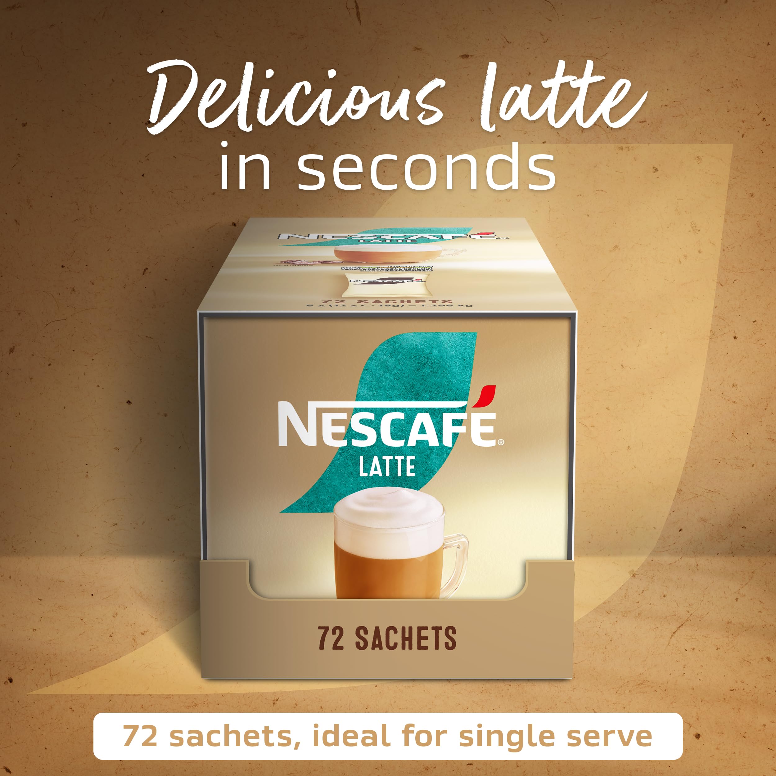 NESCAFÉ Latte Instant Coffee Sachets - 72 x 18g 6