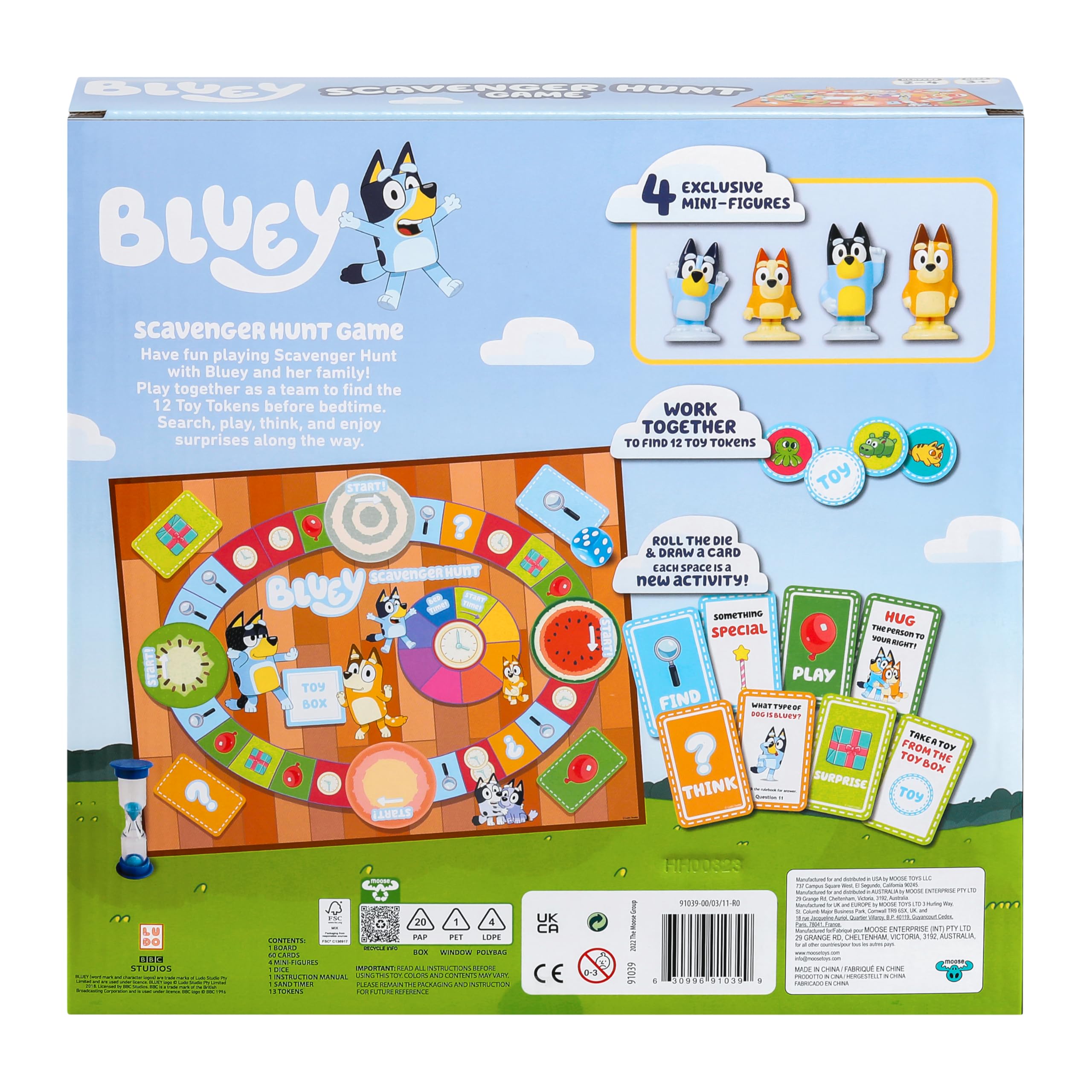 Bluey Scavenger Hunt Game - Cooperative Board Game for Kids with Mini-Figures 2