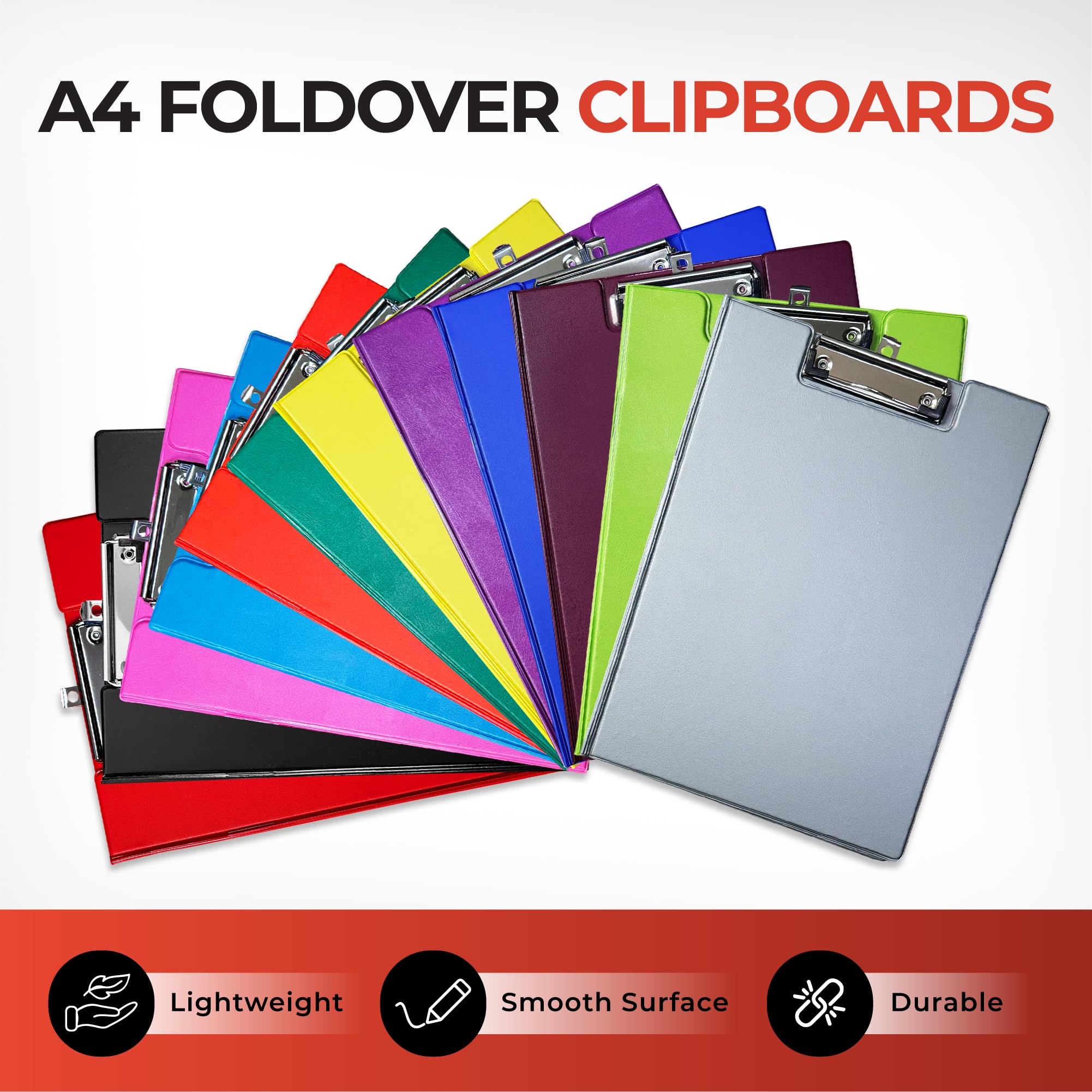 Janrax Pink Foldover Clipboard - A4 Size | 25 Sheet Capacity | PVC Cover 2