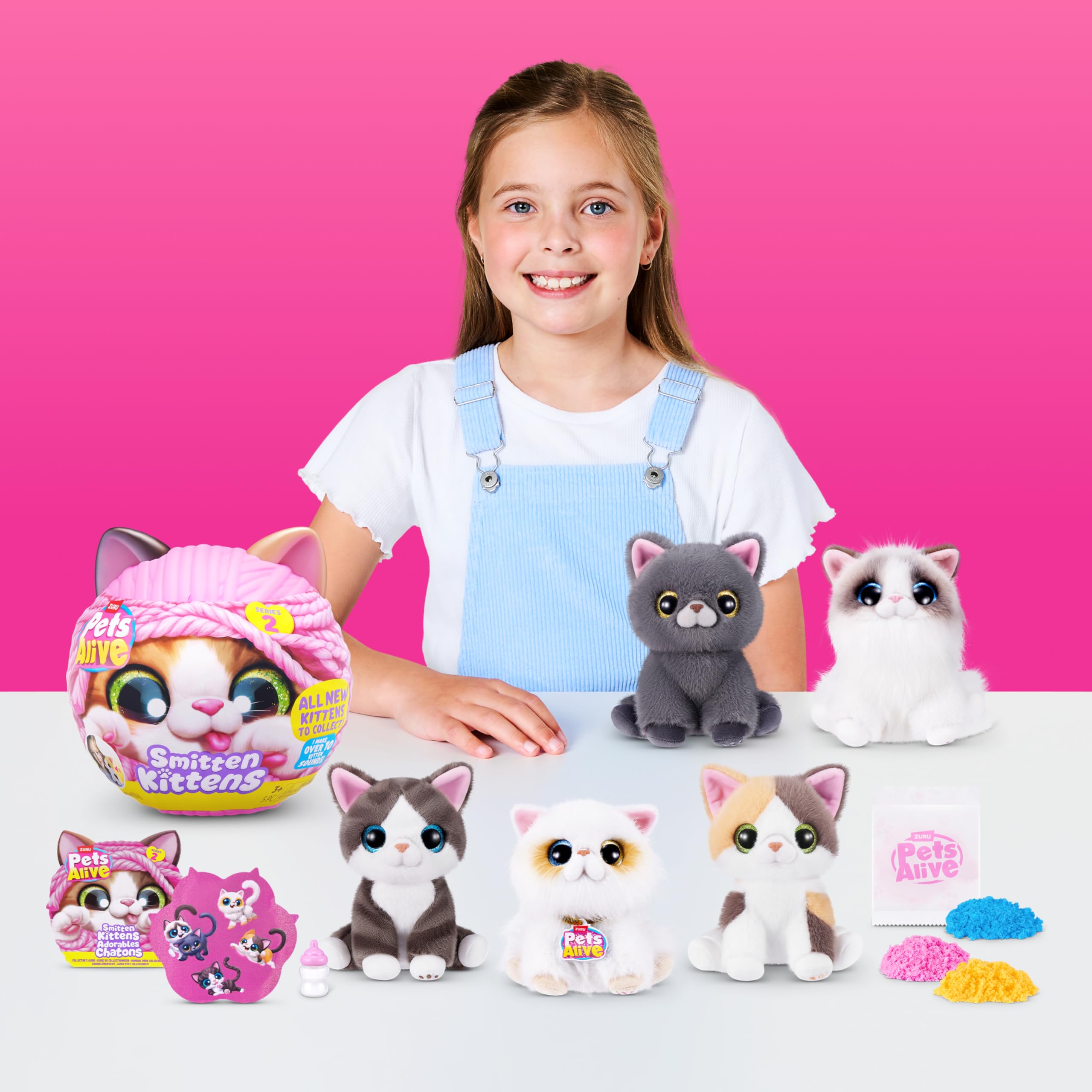 Pets Alive Smitten Kittens Series 2 - Interactive Ragdoll Plush Toy | 7.87 in | Sound Features 8