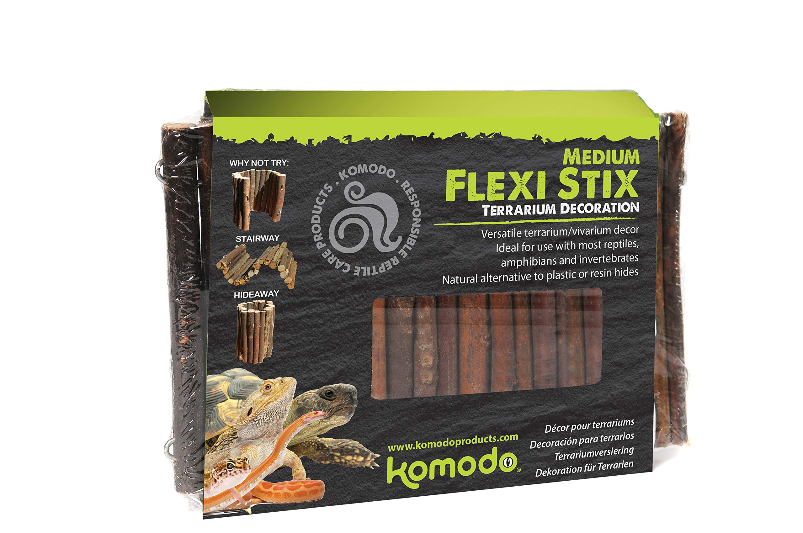 Komodo Flexi Stix - Medium Hideout Decor | Natural Material | Bendable & Mouldable 1