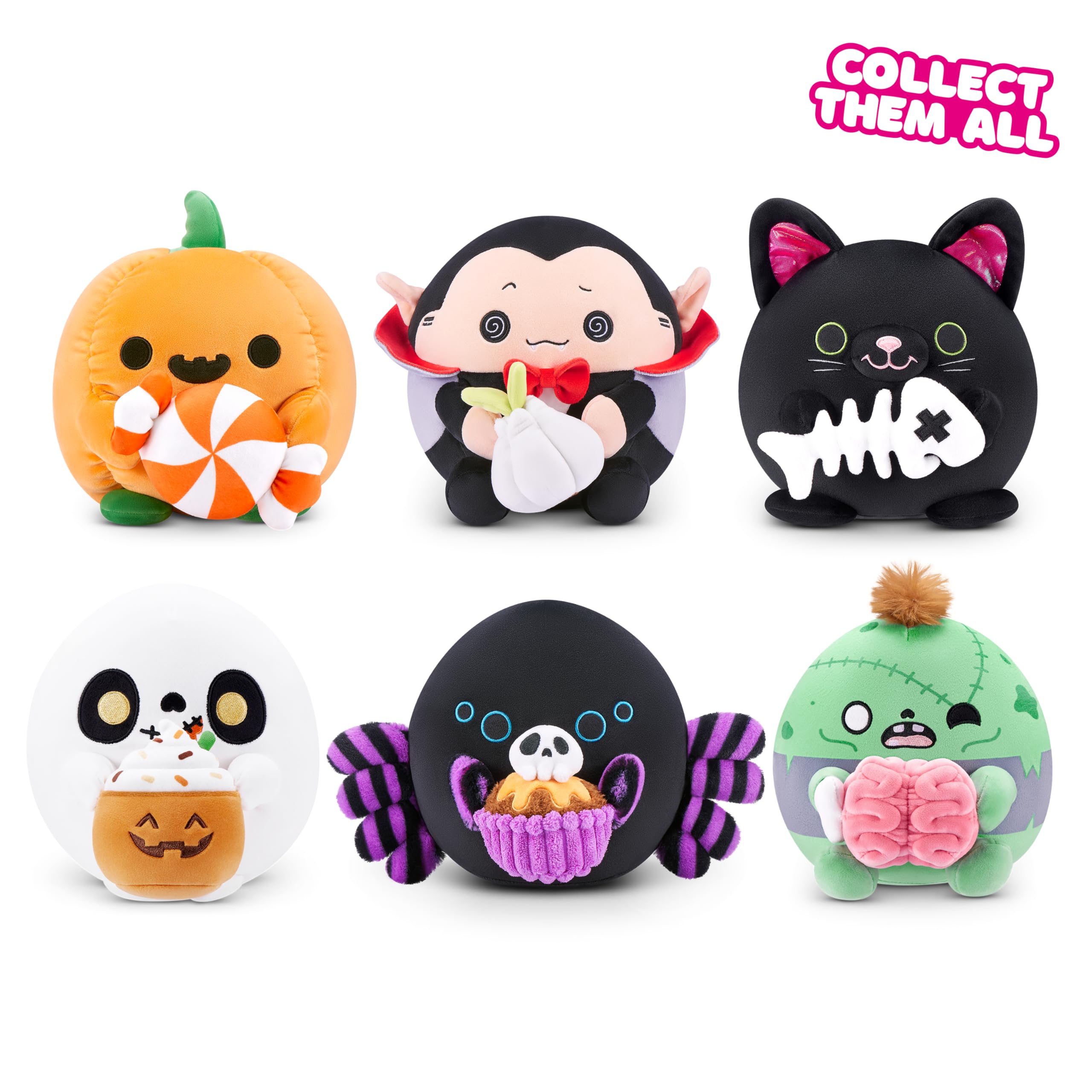 Snackles 8-inch Halloween Series 1 Plush - SALEM by ZURU, Super-Soft Stuffed Doll with Candy Treat 4