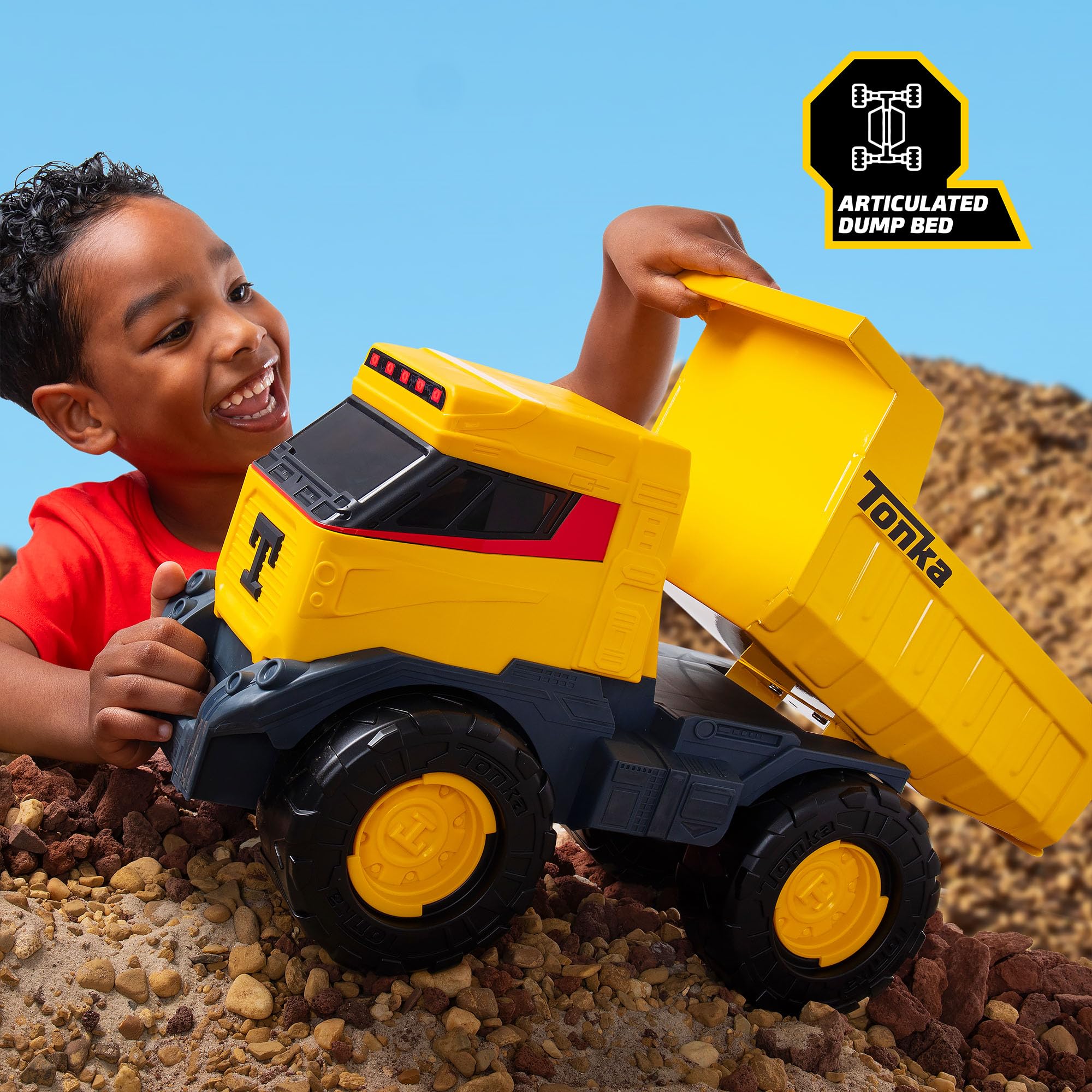 Tonka Next Gen Mighty Dump Truck - Heavy-Duty Steel Construction for Kids 3+ 12