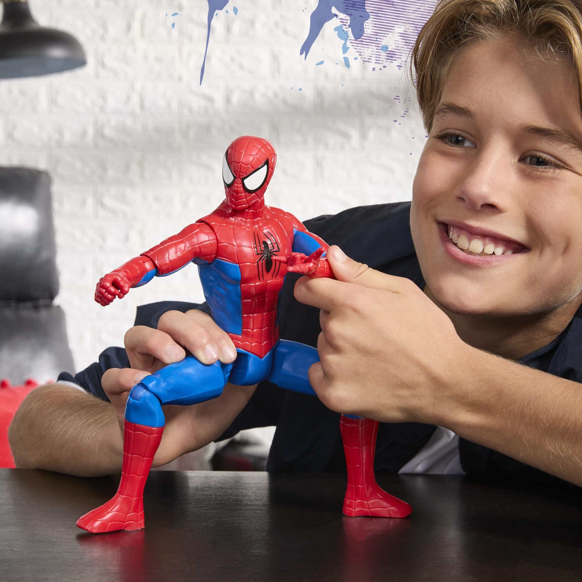Marvel Titan Series Spider-Man Action Figure - 12-inch Scale | 11 Points of Articulation | Ages 4+ 6