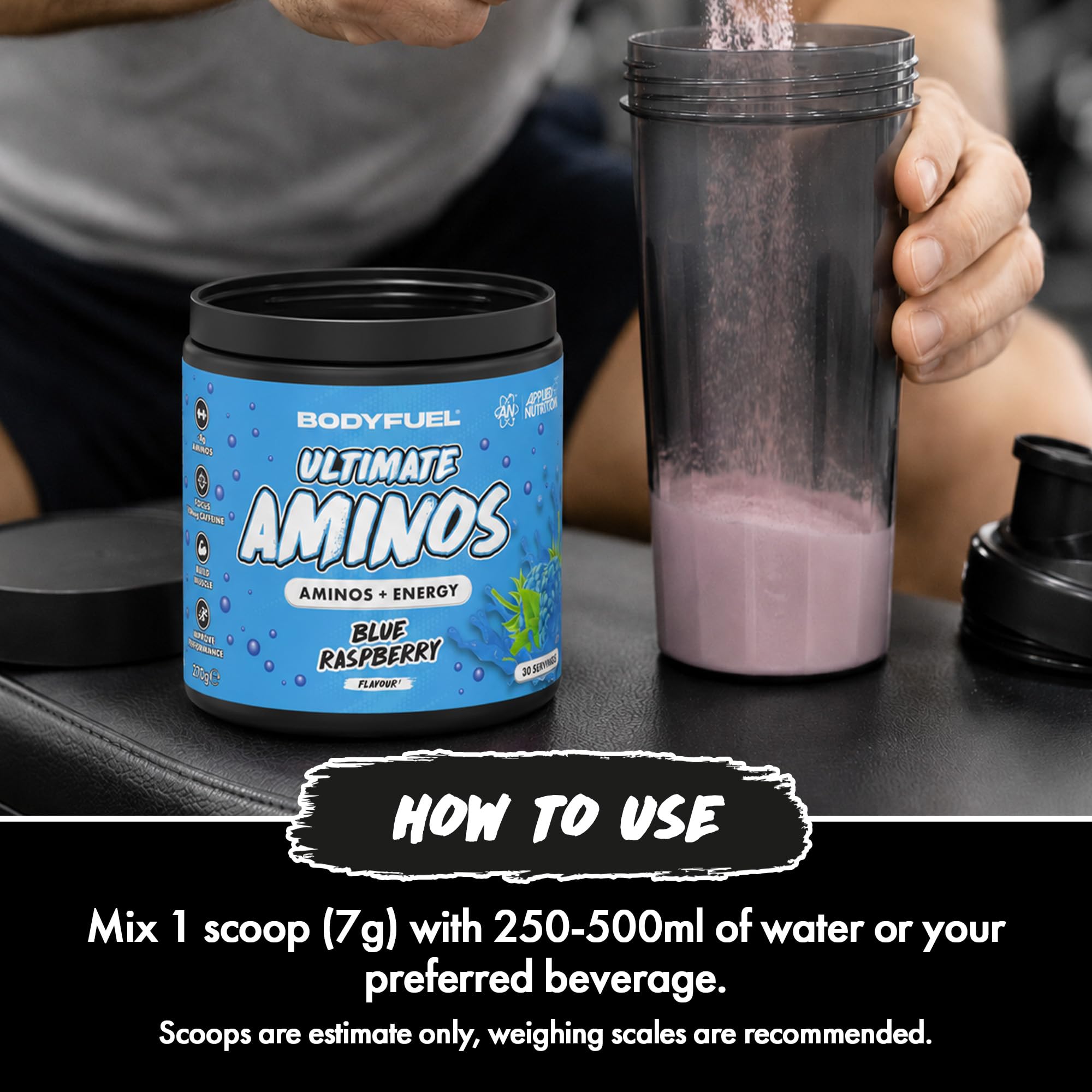 Applied Nutrition BodyFuel Amino Energy Powder - Blue Raspberry, 270g, 30 Servings 5