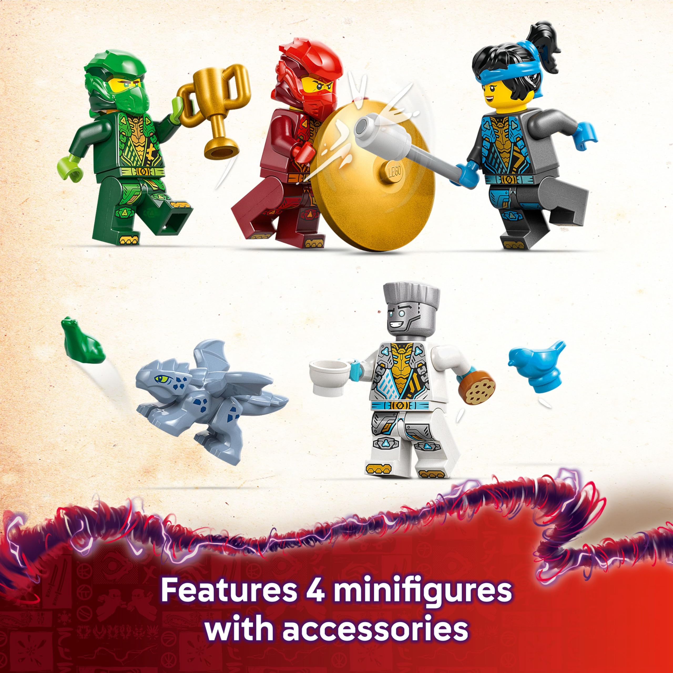 LEGO NINJAGO Ninja Spinjitzu Temple Building Set 71831 | Ages 4+ | 4 Minifigures 6