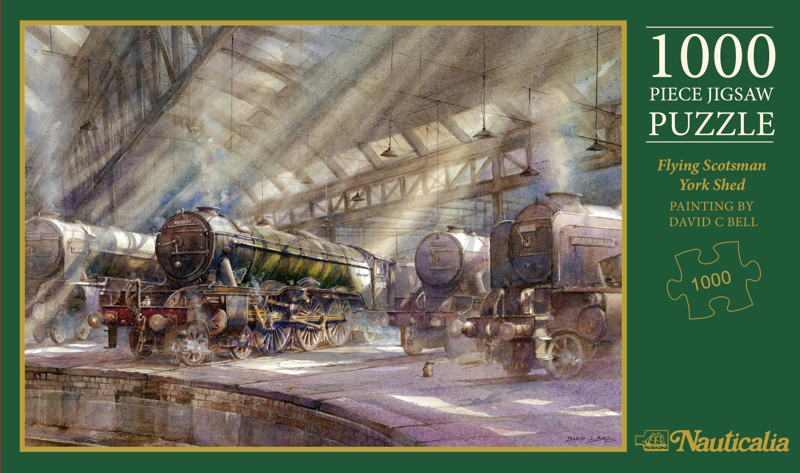 Flying Scotsman at York Shed 1000-Piece Puzzle by David Bell