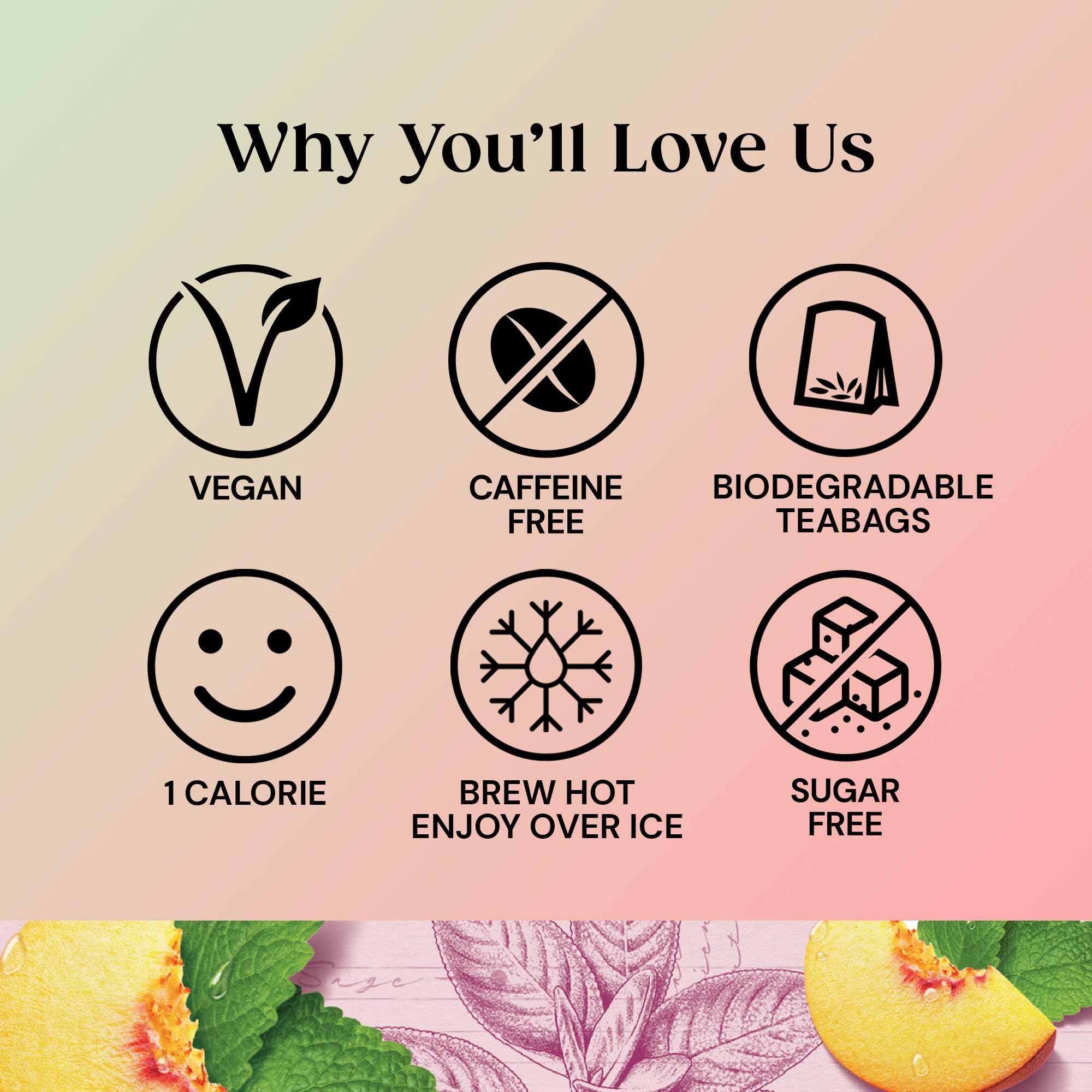 Twinings Superblends Menopause Cool Moments Peach Herbal Tea with Lemon Balm, Honeybush & Vitamin B6, 20 Biodegradable Bags 6