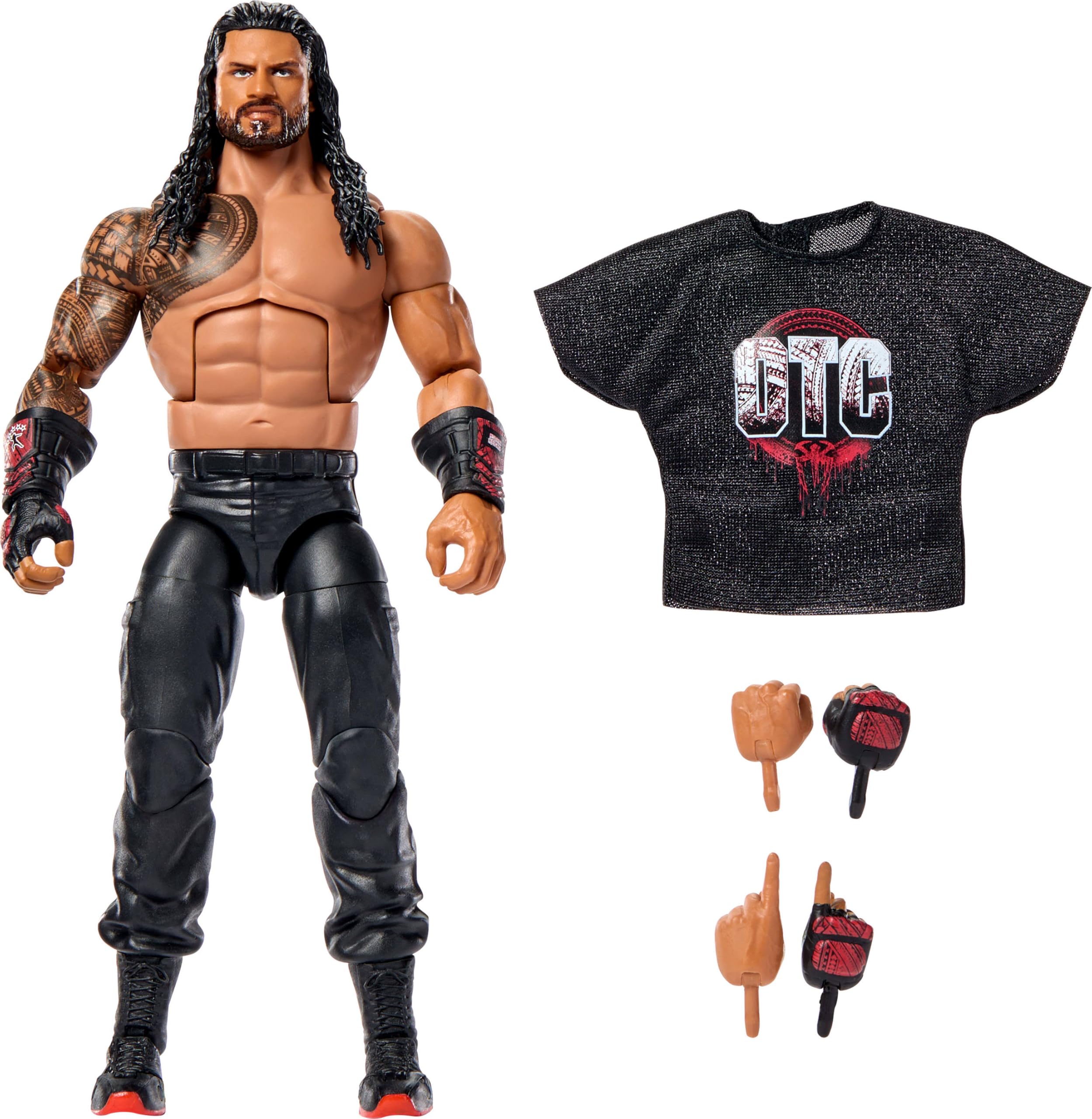 Mattel WWE Roman Reigns Action Figure - 6-inch Scale, 25 Points of Articulation | Multicolor Plastic 1