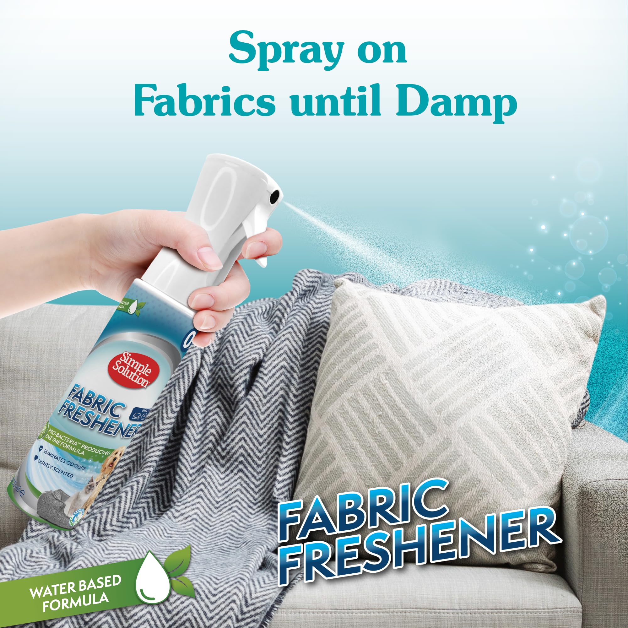 Simple Solution Fabric Freshener - Pro-Bacteria Enzyme Formula | Linen Scent | 400ml 5