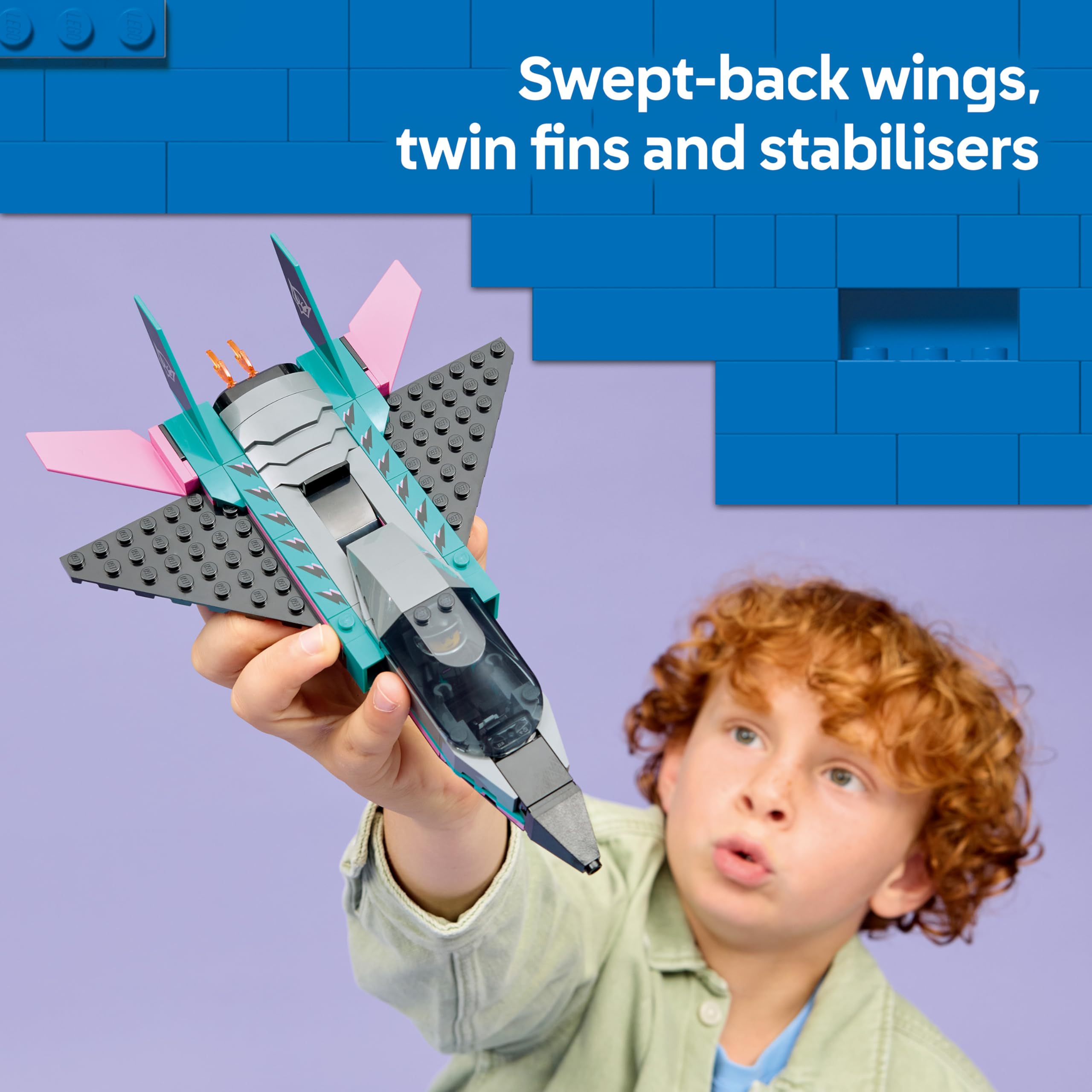 LEGO City Jet vs. Car 60489 Building Set with Supercar, Jet Plane, Pilot & Driver Minifigures | Ages 6+ 3