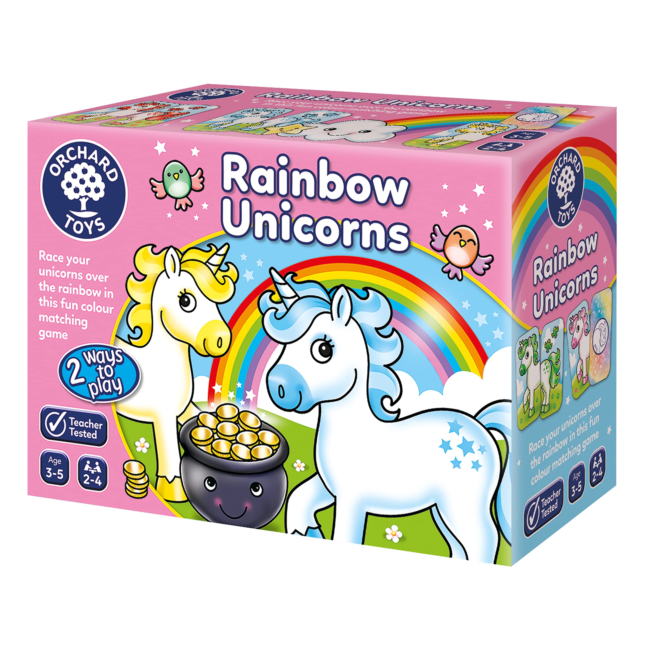 Orchard Toys Rainbow Unicorns Memory Matching Game - 2-4 Players, Ages 3+ | Colour & Matching Skills 1