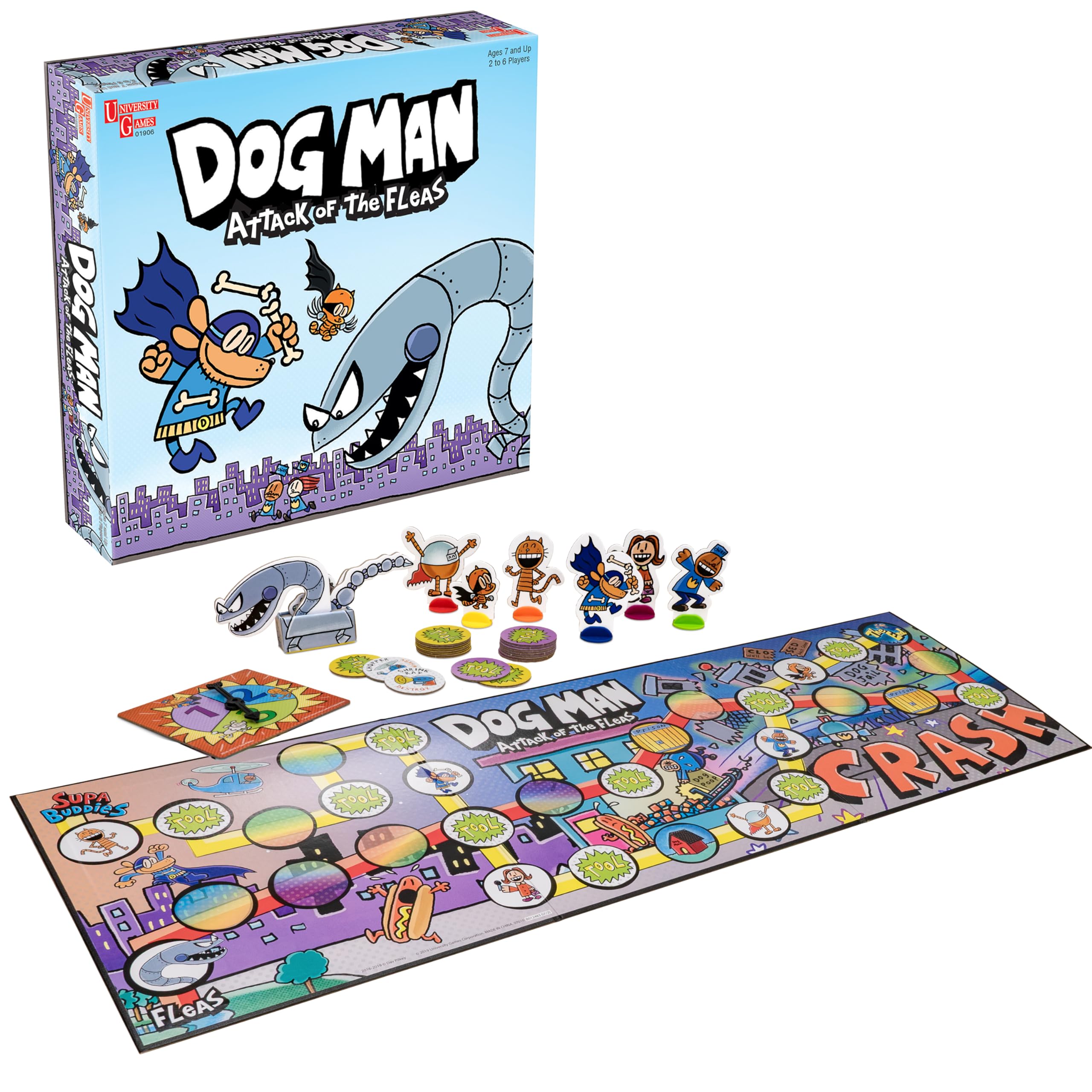University Games Dog Man Attack of the Fleas Board Game for 2-6 Players | Model 07010 9