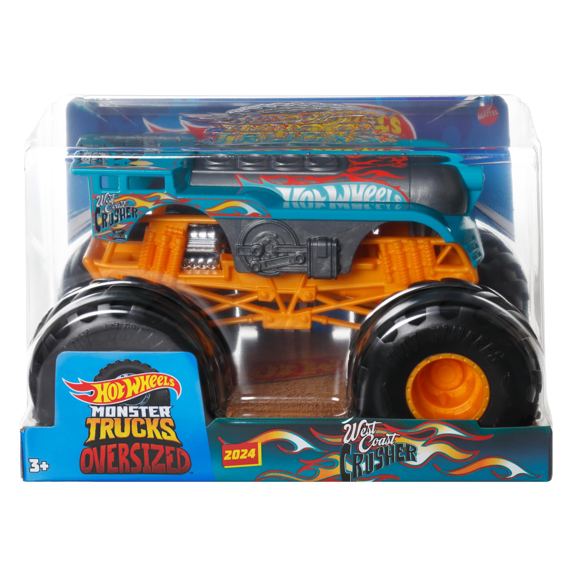 Hot Wheels Monster Truck Vehicle - 1:24 Scale Die-Cast Truck for Kids 3+ 3