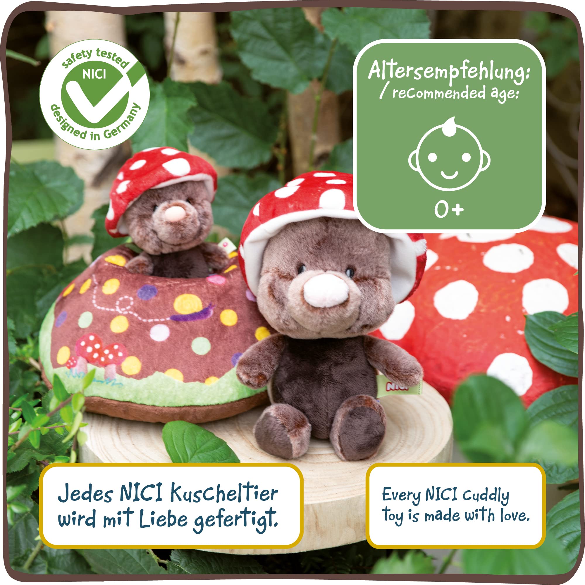 NICI Monimole Soft Toy 18 cm - Cuddly Plush for Kids & Adults 11