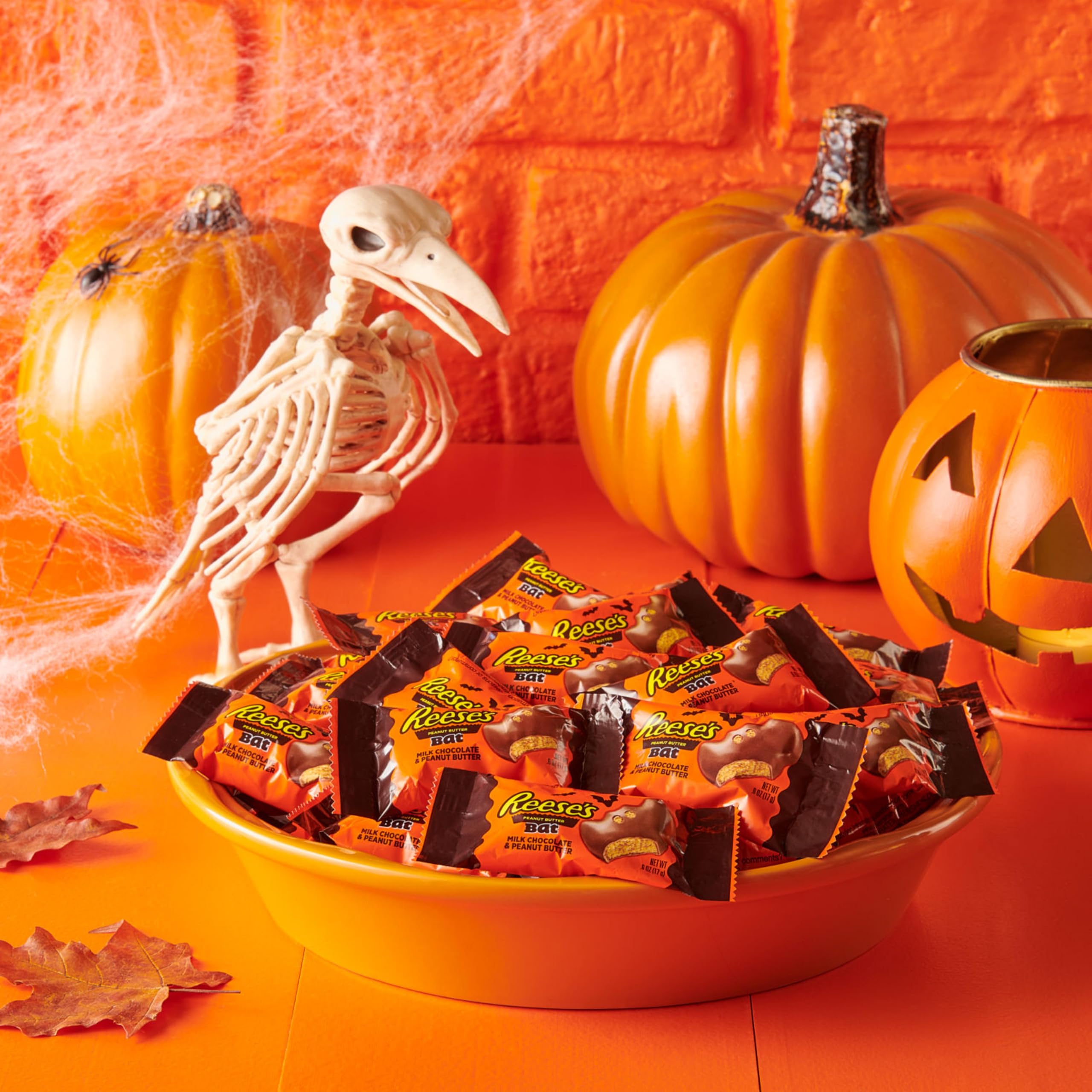 Reese's Peanut Butter Bats Snack Size Halloween Candy Bag 272g 13