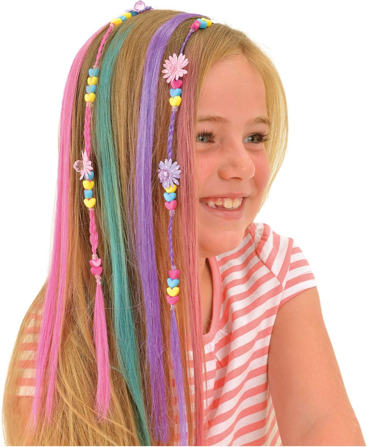 Galt Fab Hair Hair Chalk Kit with Extensions and Beads for Kids 6