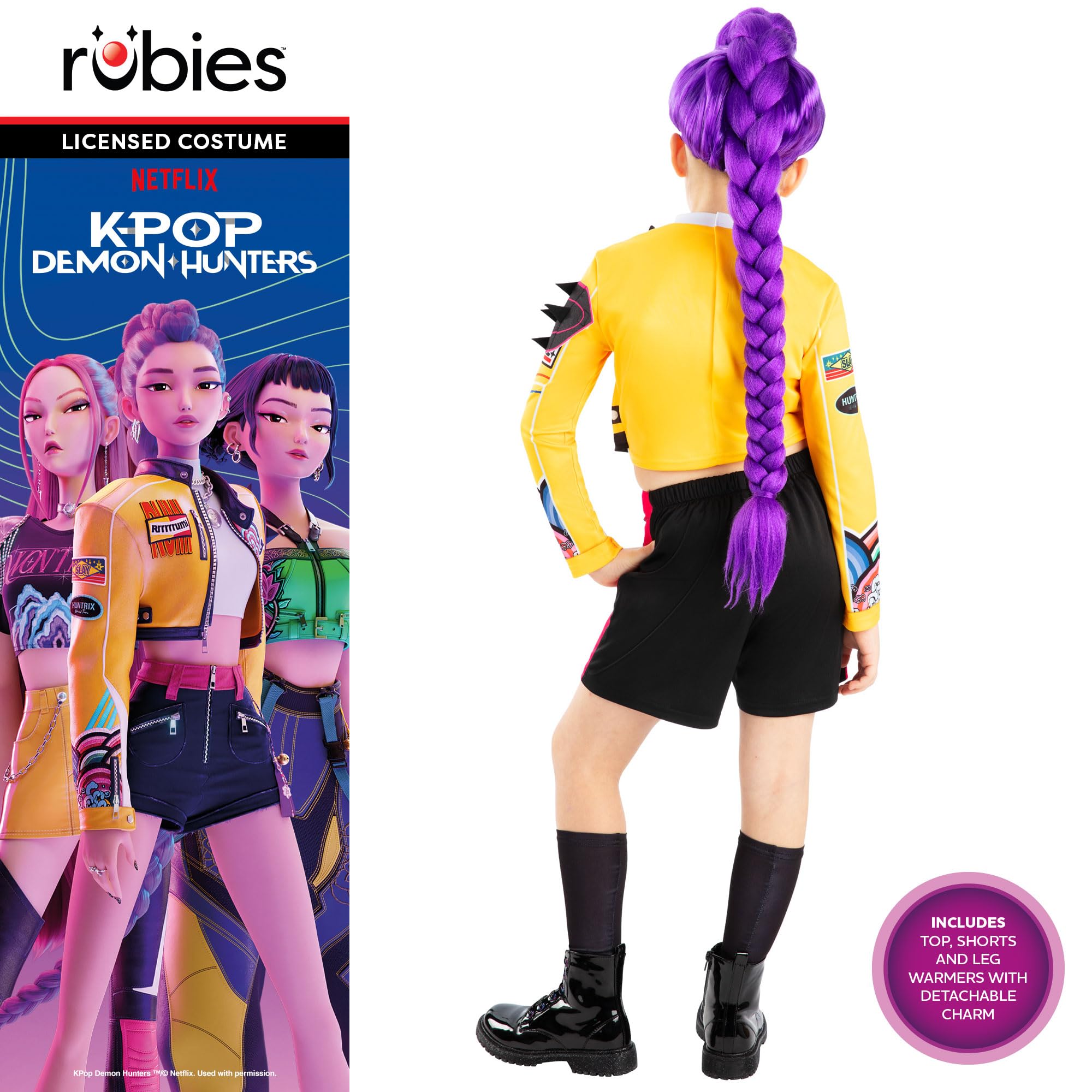Rubies Official K-Pop Demon Hunters Rumi Child Costume - Size 6 Years | Polyester 2