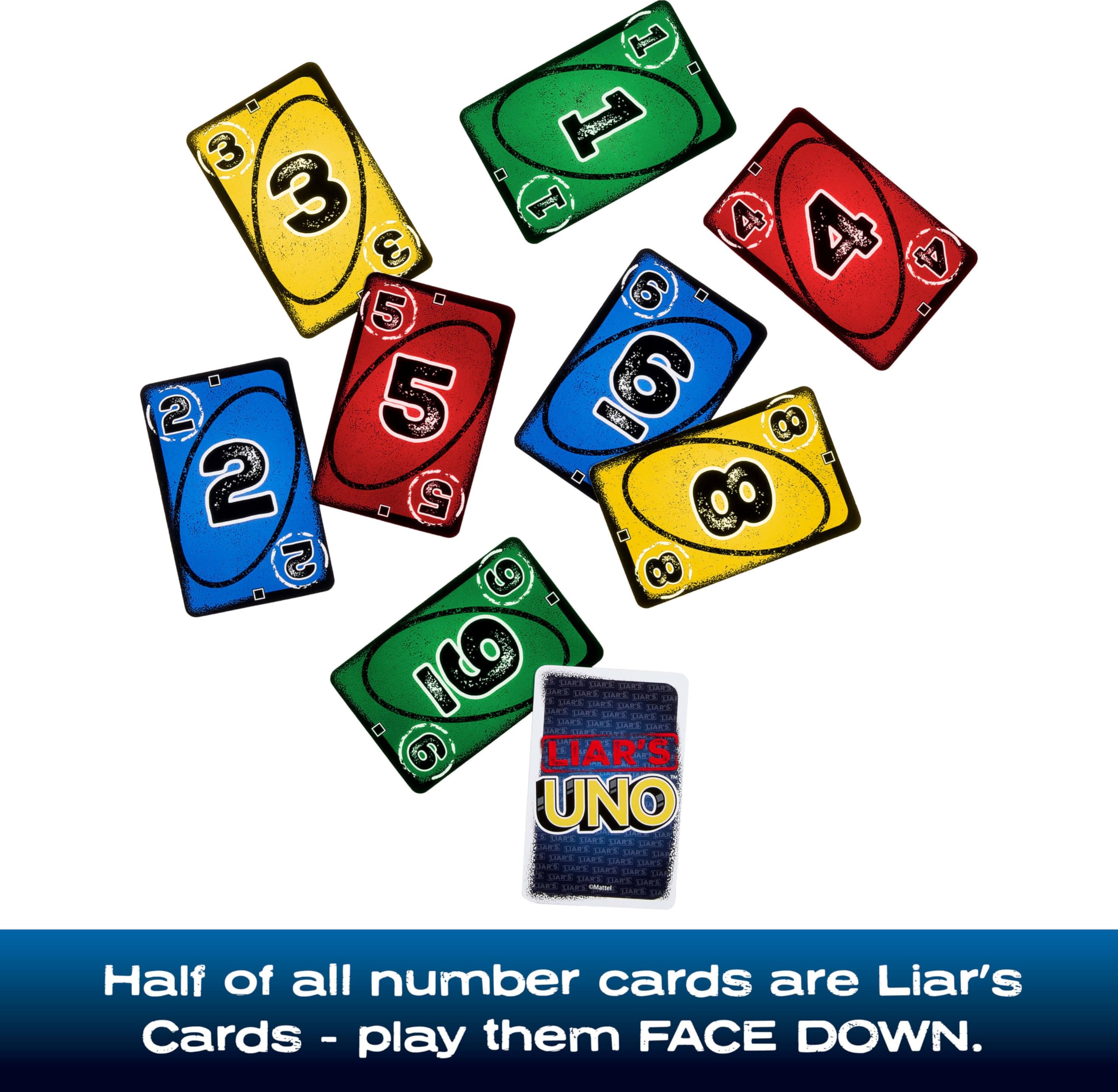 Mattel Games Liar's UNO Card Game in Travel Tin 3