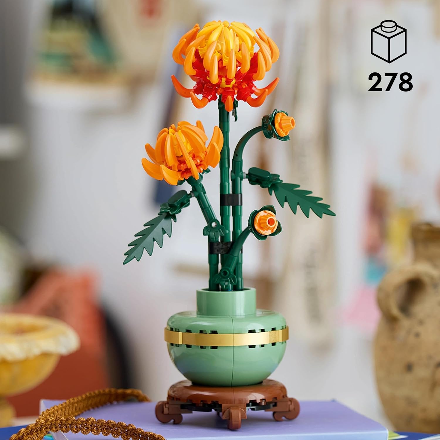 LEGO Icons Chrysanthemum Flower Building Set - 278-Piece Creative Kit for Adults 2