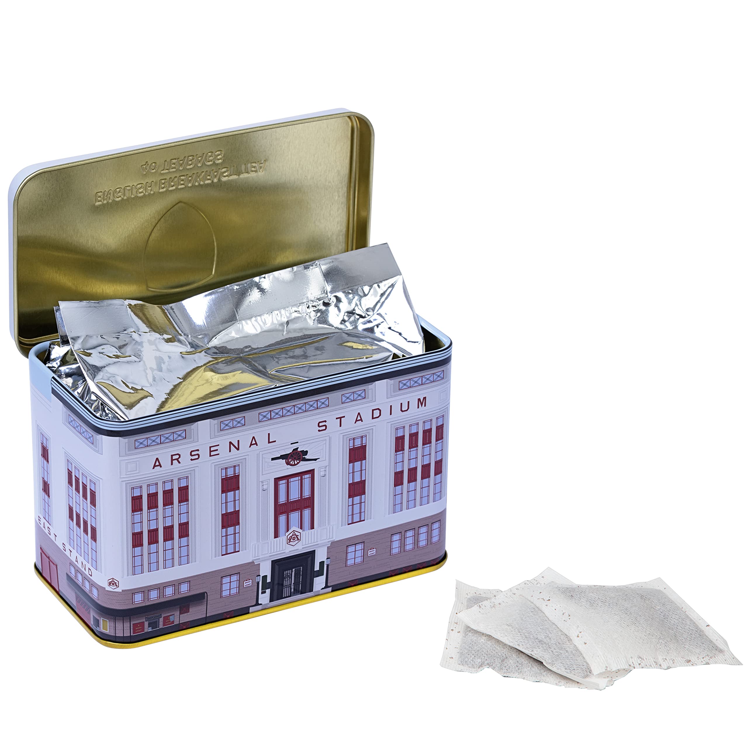 New English Teas Arsenal Highbury Tea Tin with 40 English Breakfast Teabags | Black Tea 2