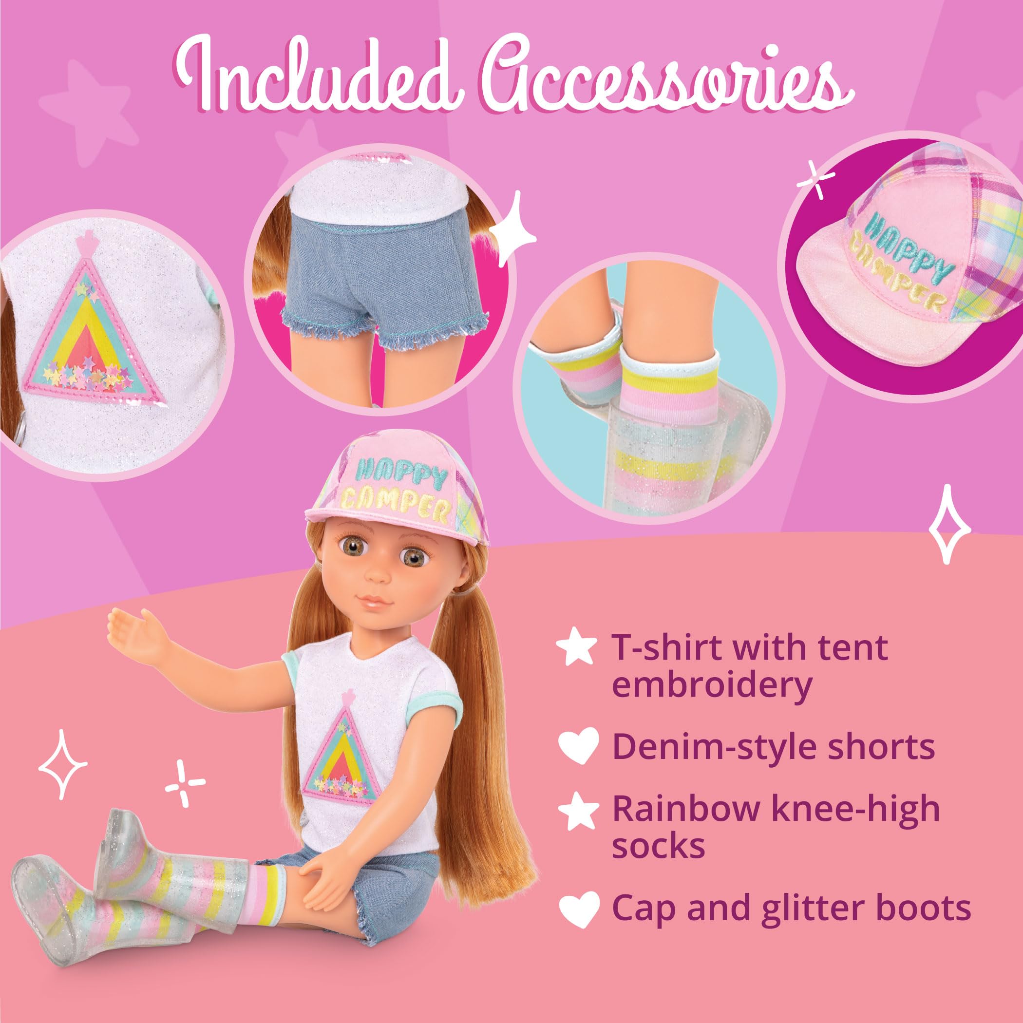 Glitter Girls Astrid - 14-Inch Fashion Doll with Light Red Hair & Hazel Eyes - Sparkly Outfit & Glitter Boots 10