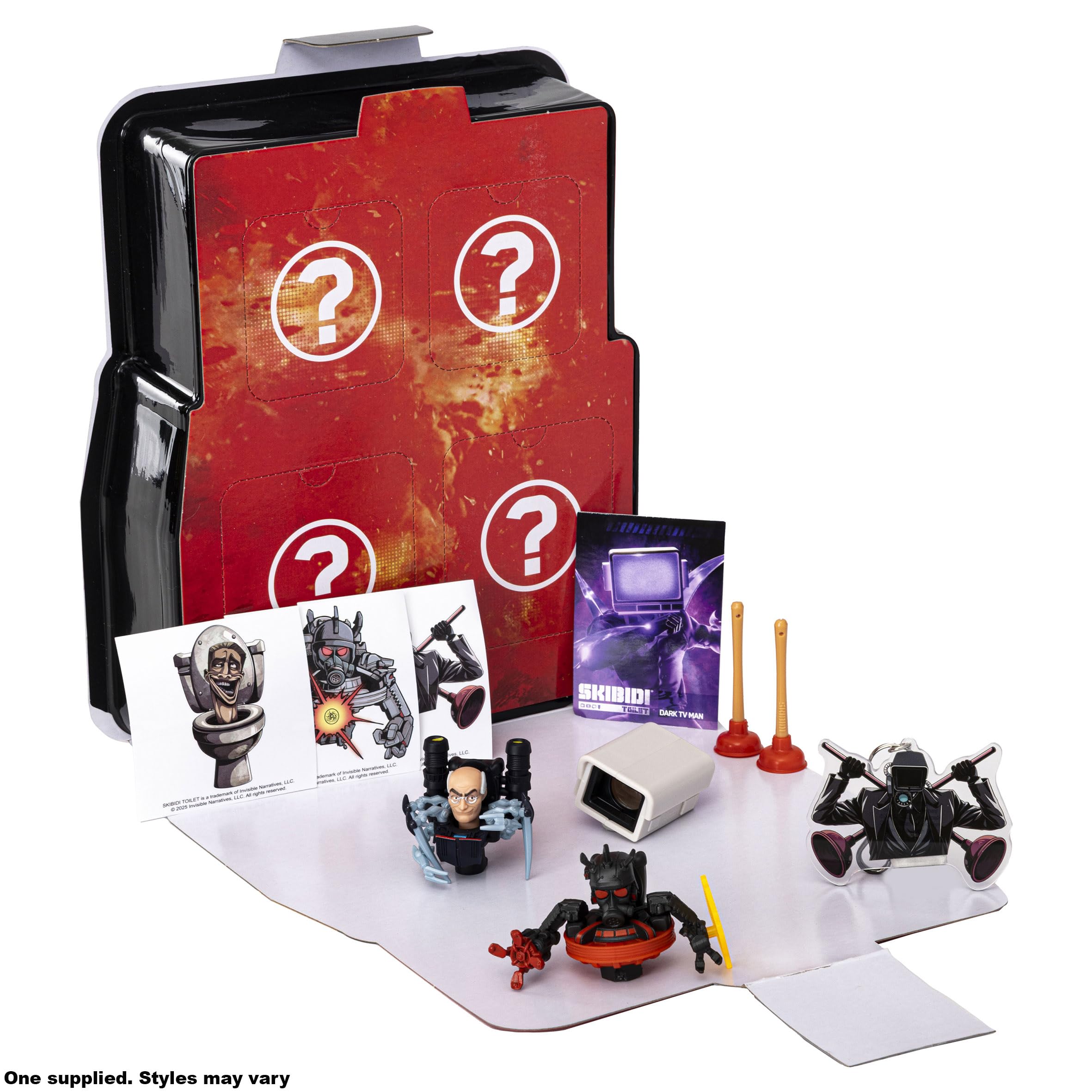 Skibidi Toilet Mystery Box - 10 Surprise Items with 2 Mini Figures