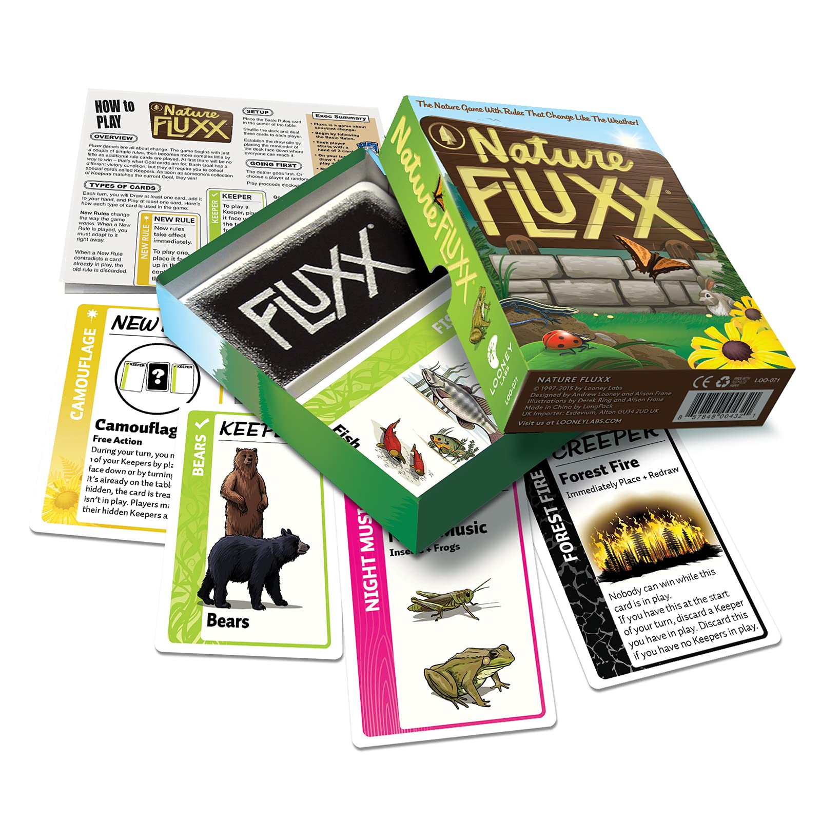 Looney Labs Nature Fluxx Board Game | Ages 8+ | 2-6 Players | 10-40 Min Play Time