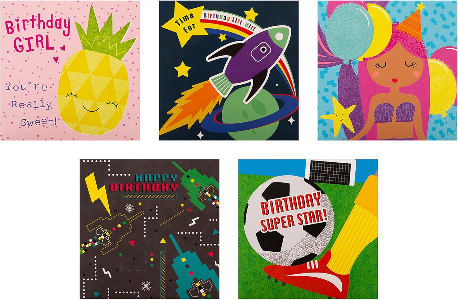 Hallmark Kids Birthday Cards, Multipack of 20 in 20 Fun Designs 3