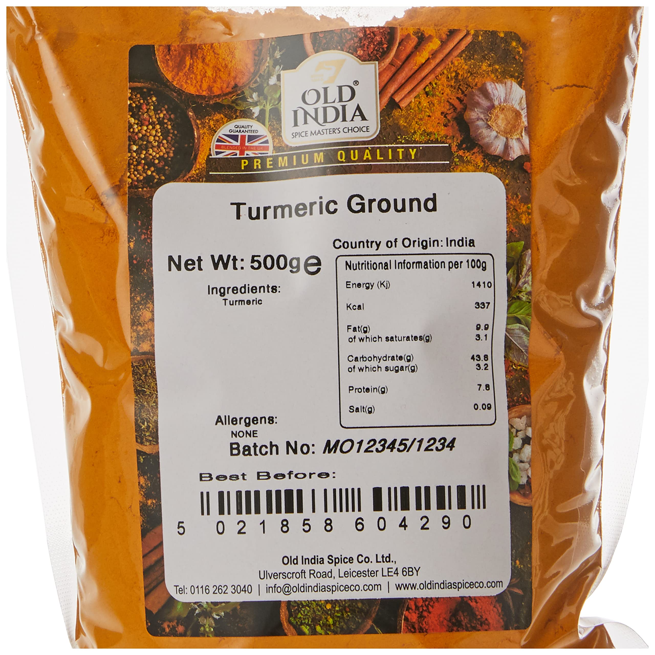 Old India Ground Turmeric Powder - 100% Natural, Additive & GMO Free | 500g 2