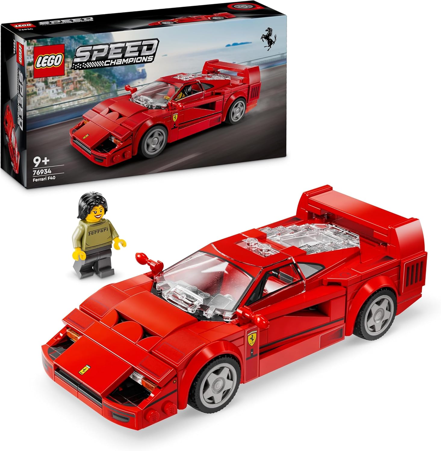 LEGO Speed Champions Ferrari F40 Supercar Buildable Vehicle - 318-Piece Toy Car for Ages 9+ 1