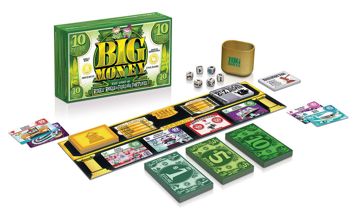 Juego de mesa familiar Ravensburger Big Money para niños de 8 años en adelante: rollos arriesgados y fortunas fabulosas.