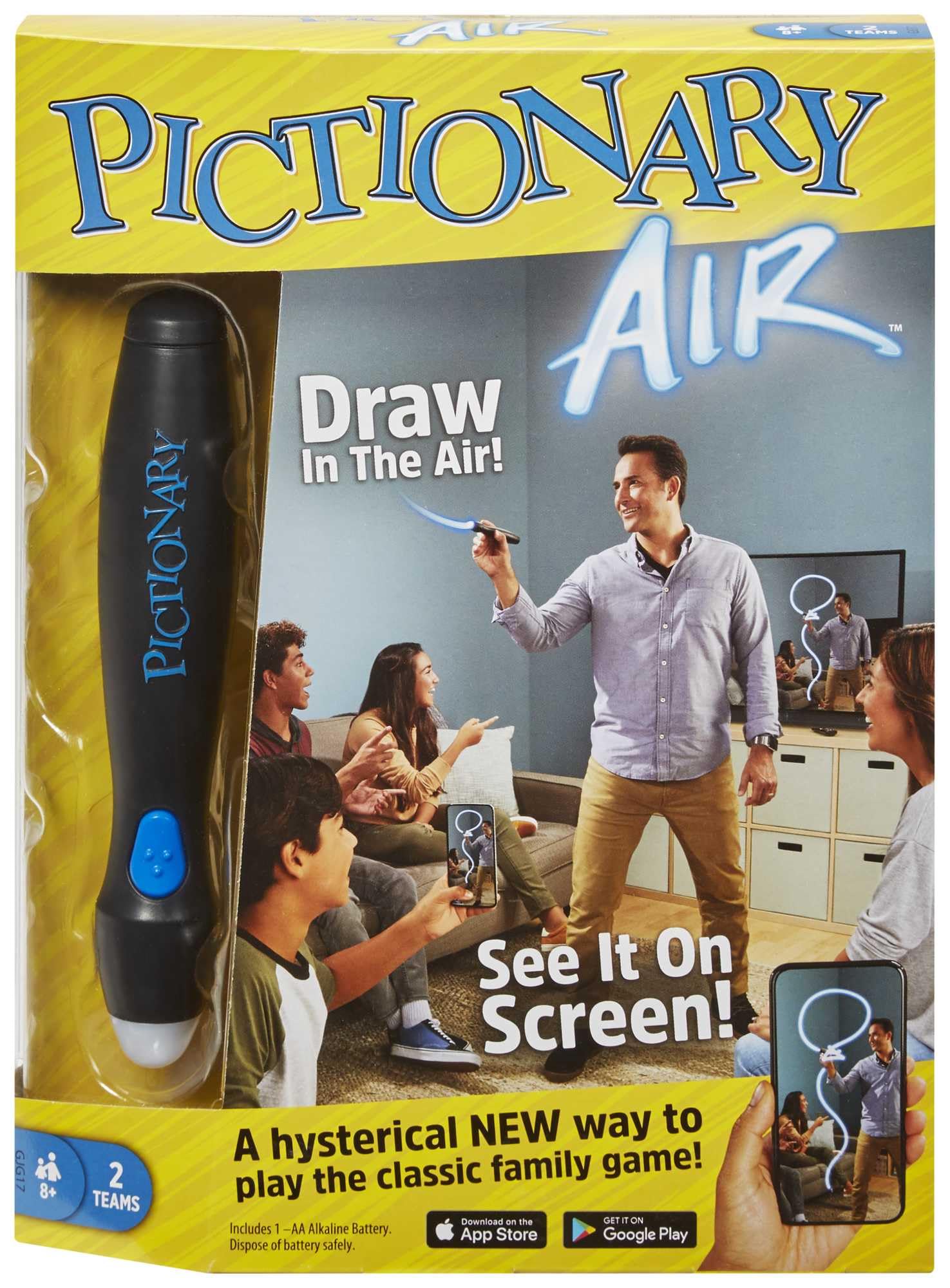 Mattel Games Pictionary Air Family Board Game for Kids and Adults Drawing Game with App Integration GJG17 1