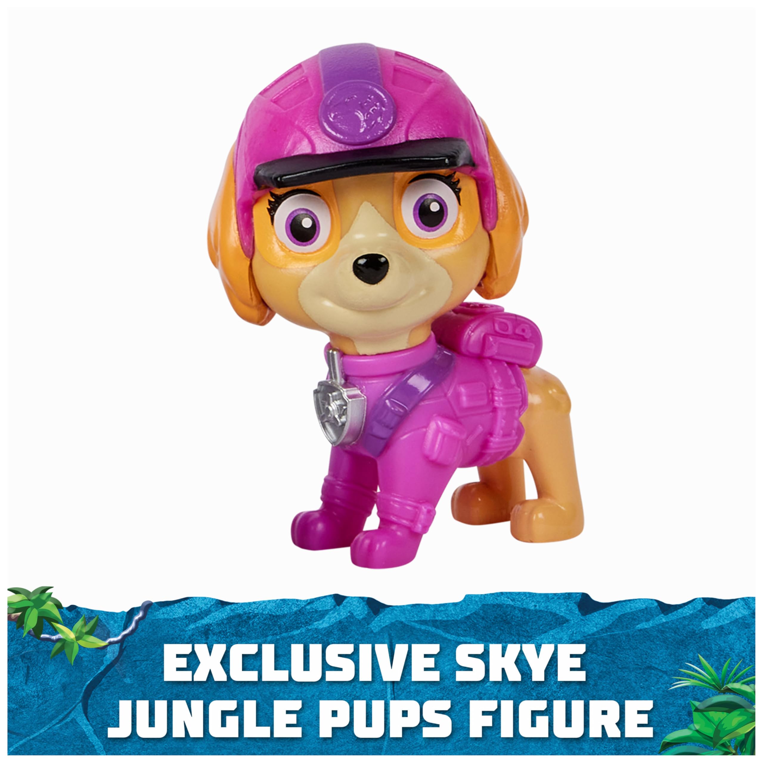 Paw Patrol Jungle Pups Skye Falcon Vehicle - Transforming Toy Jet with Collectible Action Figure, Ages 3+ 5