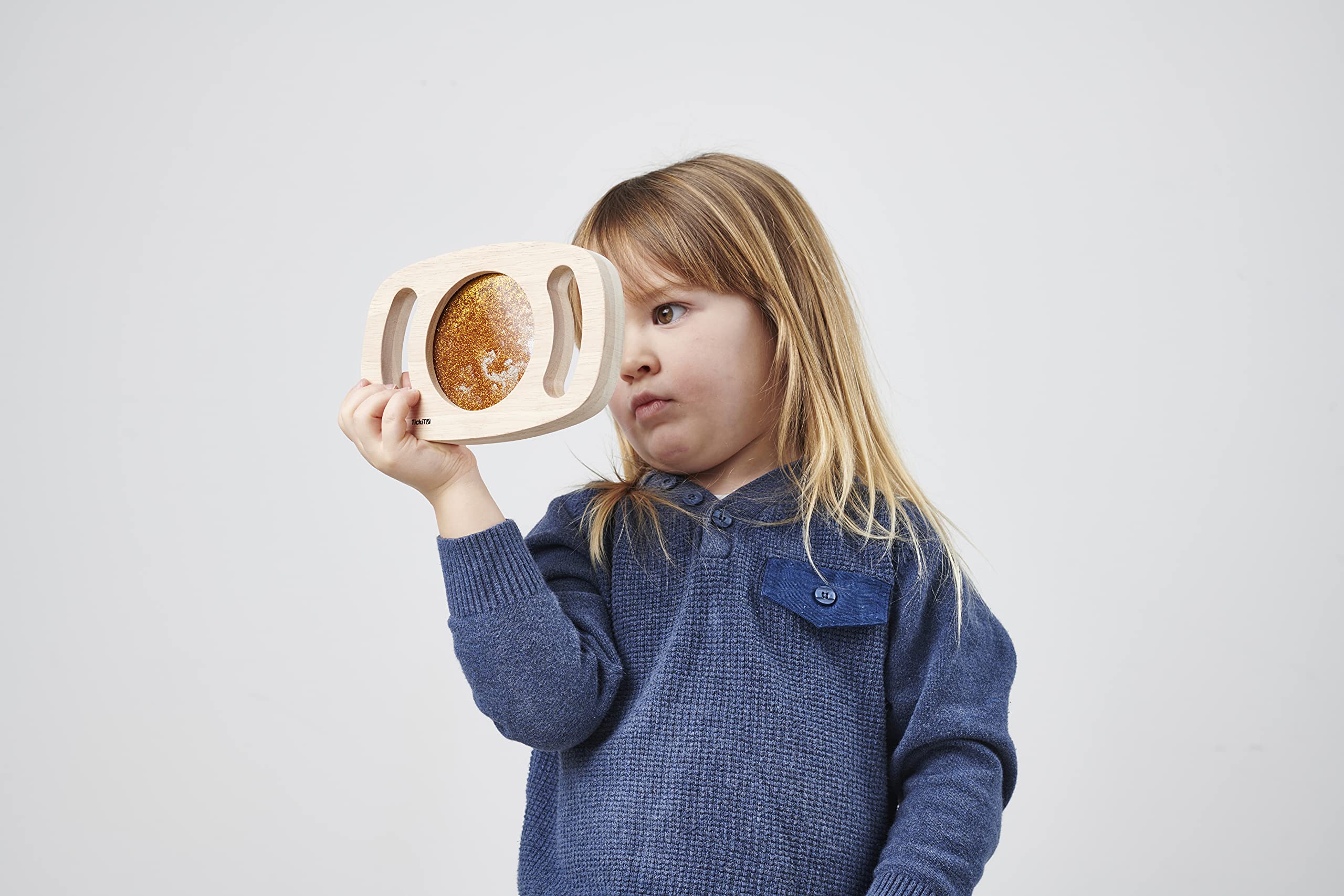 tickit Easy Hold Glitter Panel – Gold Rubberwood Sensory Panel for Toddlers 12 Months+ 11