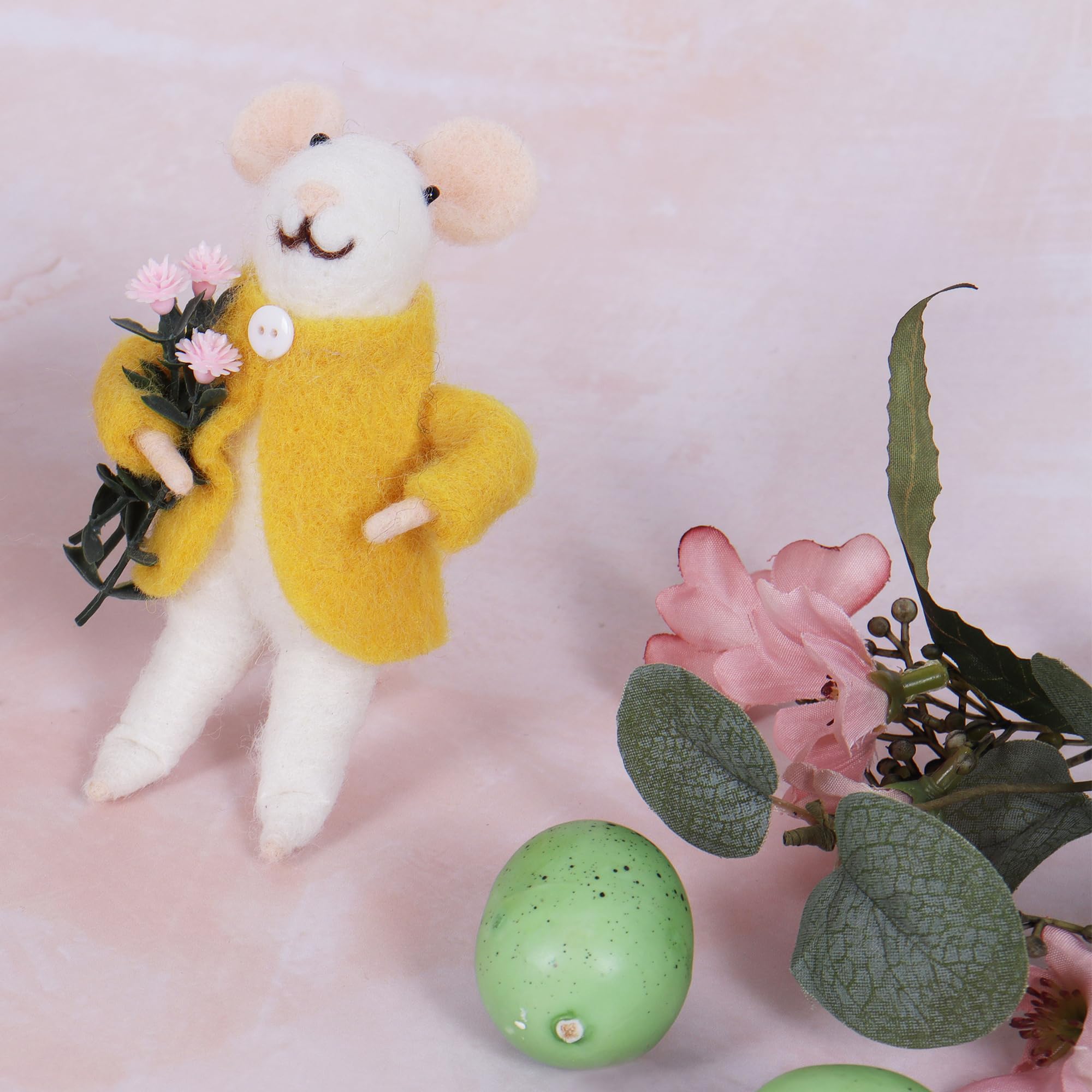 Trimits Needle Felting Craft Kit - Flower Mouse Design for Beginners 5