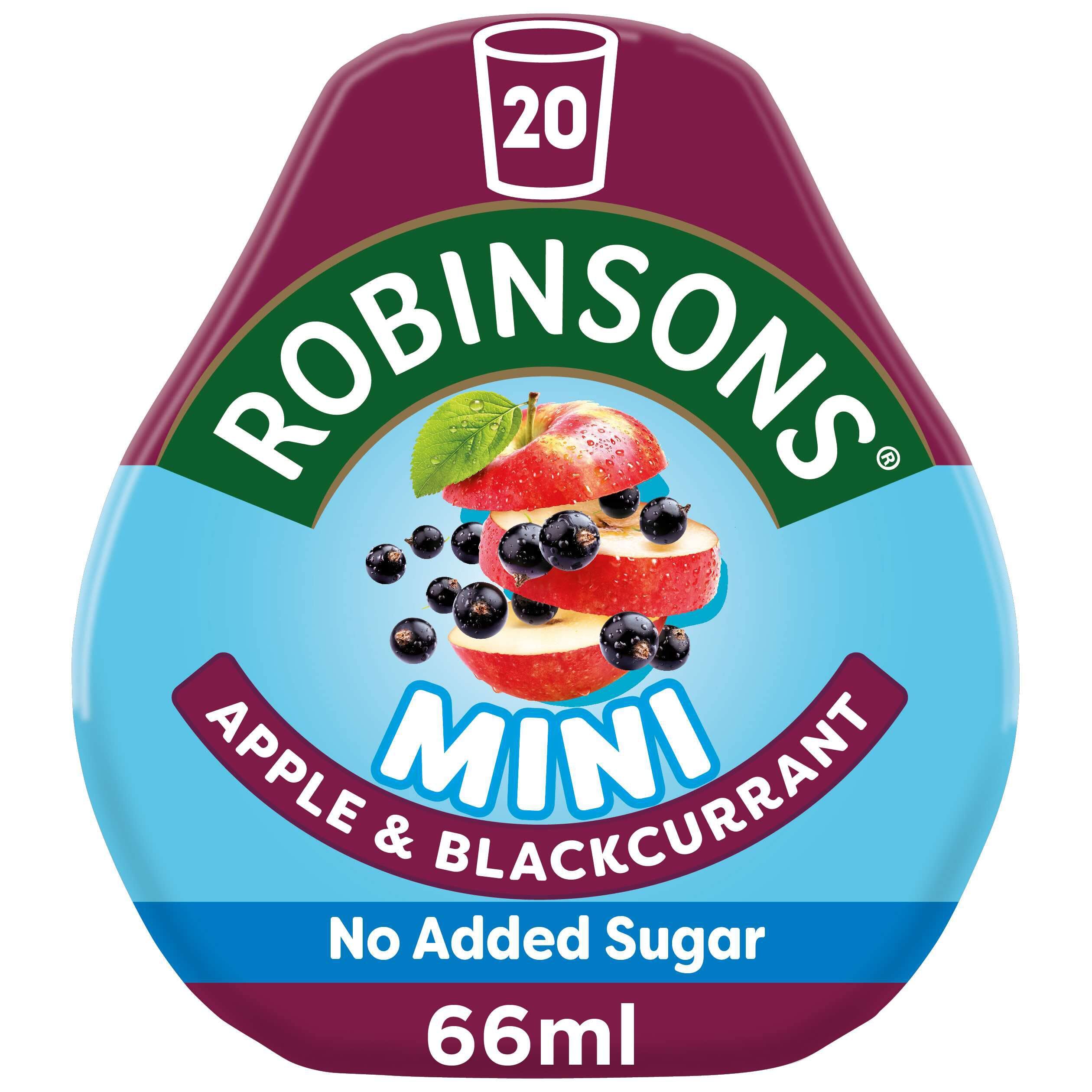 Robinsons Mini No Added Sugar Apple and Blackcurrant Concentrate | Low Calorie | 66ml 1