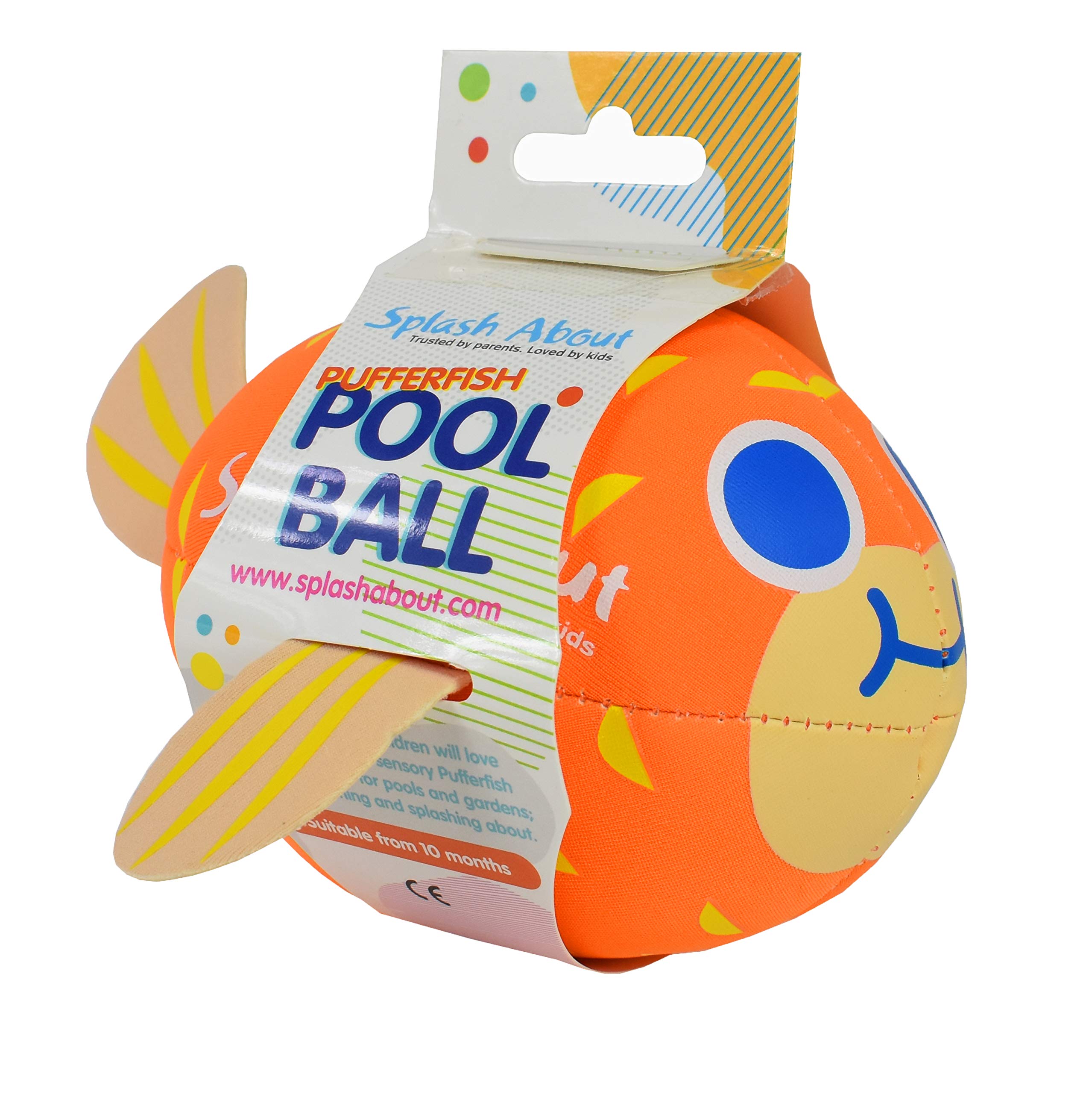 Splash About Neoprene Pufferfish Ball Pool Toy - Soft Water Play Ball for Babies 10M+ 5