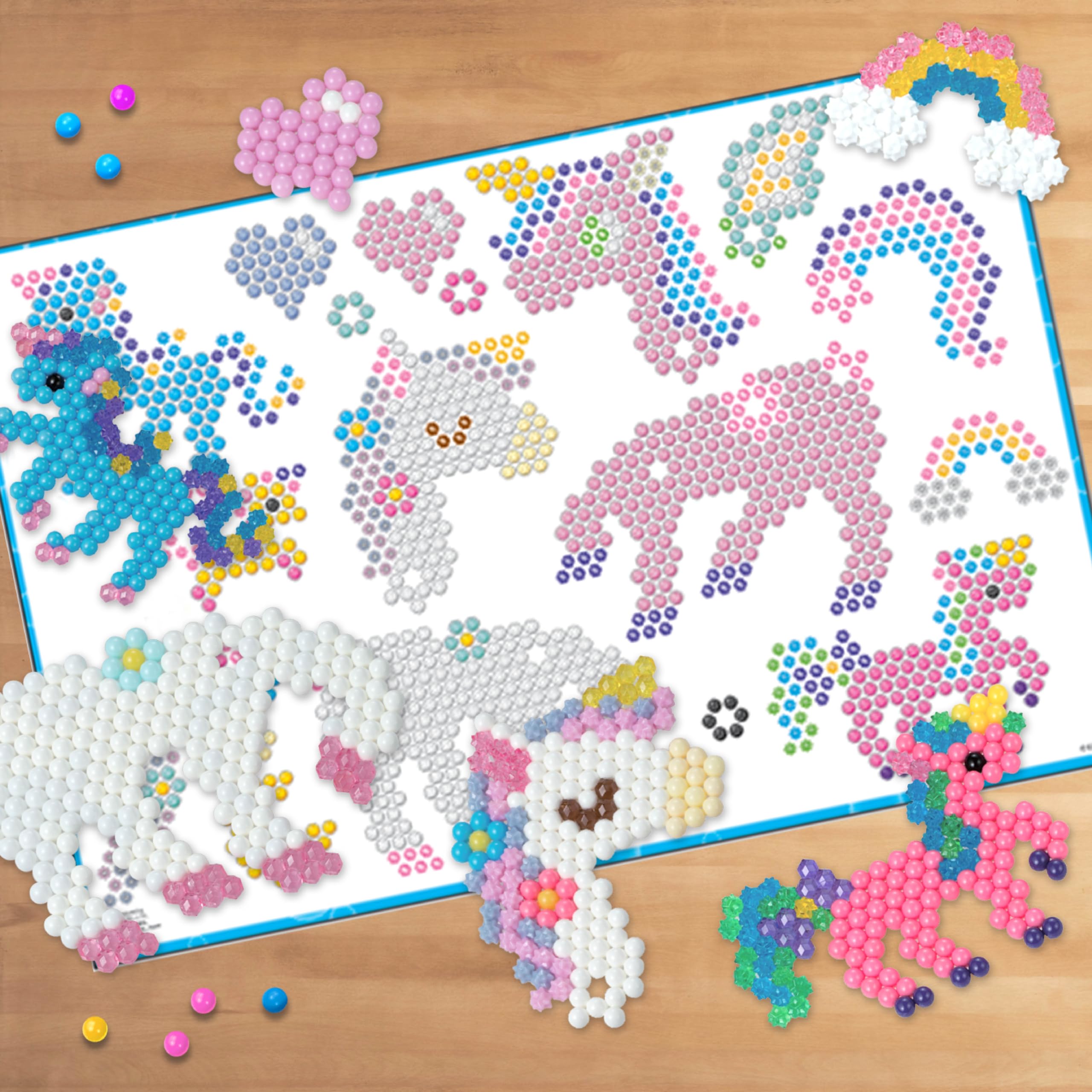 Aquabeads Mystic Unicorn Set - 1500+ Beads in 24 Colors | Ages 4+ 9