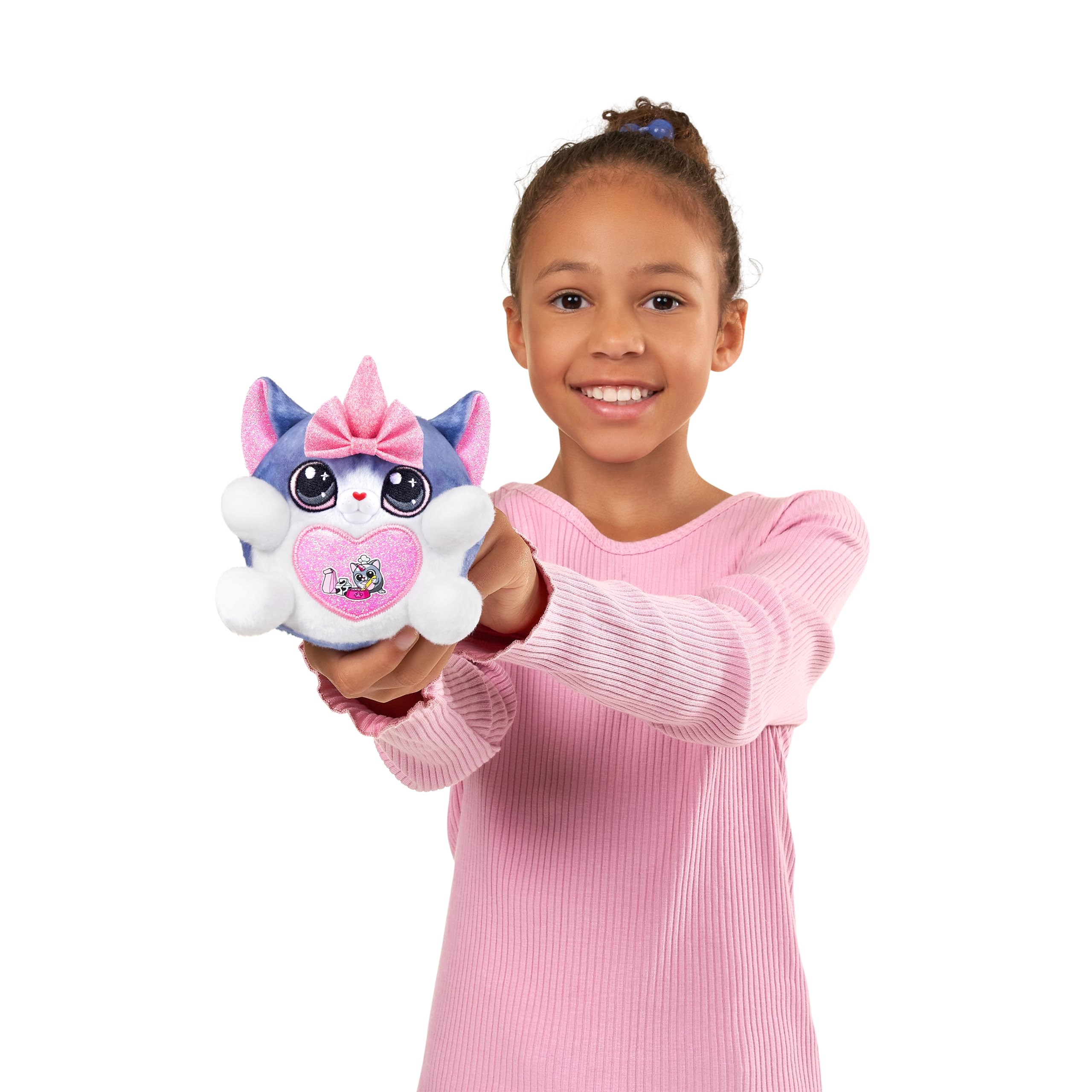 Rainbocorns Kittycorn Surprise Series 2 (Black Cat) by ZURU - Glow in the Dark Collectible Plush with 10 Unboxing Surprises 4