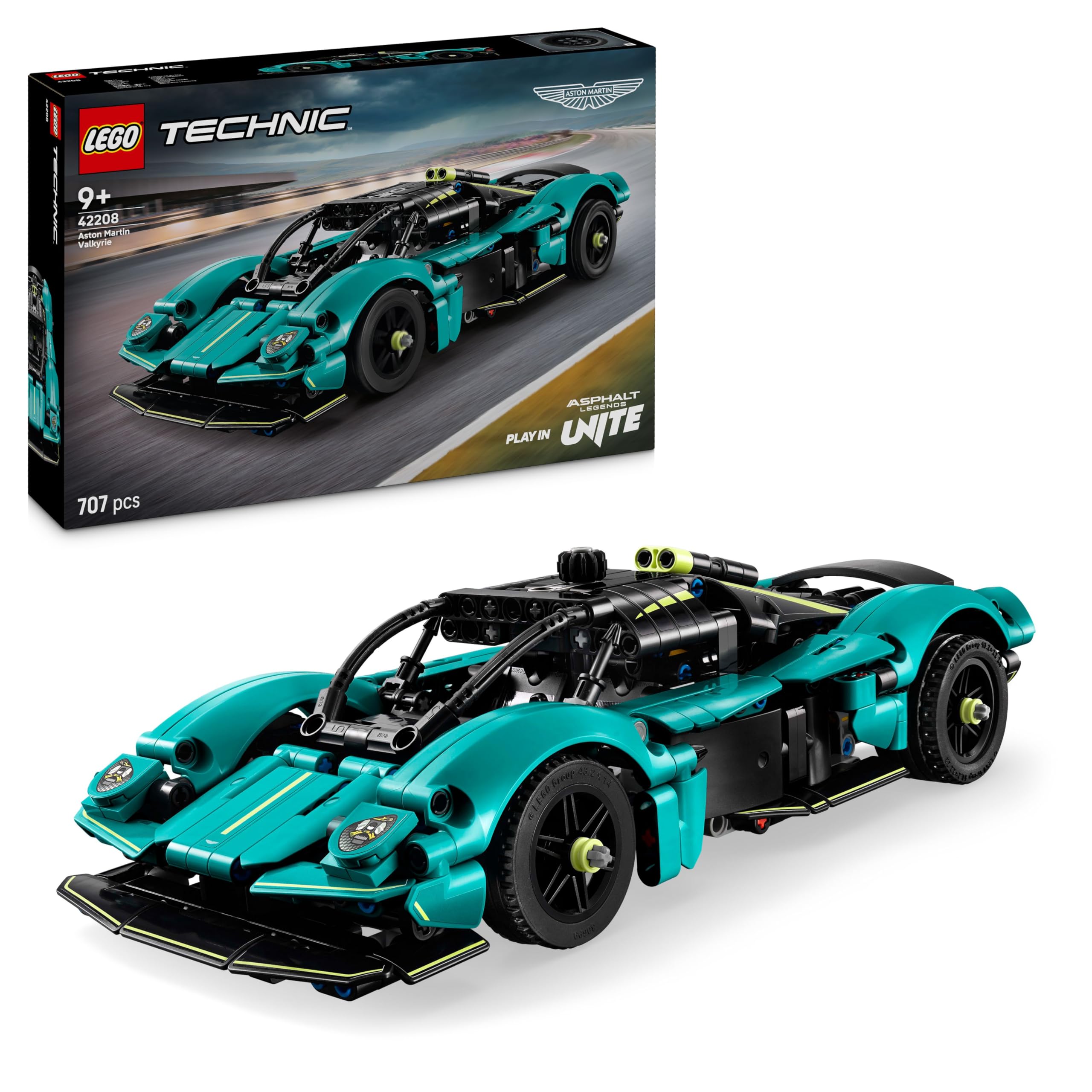 LEGO Technic Aston Martin Valkyrie Buildable Car Model Kit 42208 | Ages 9+ | 707 Pieces