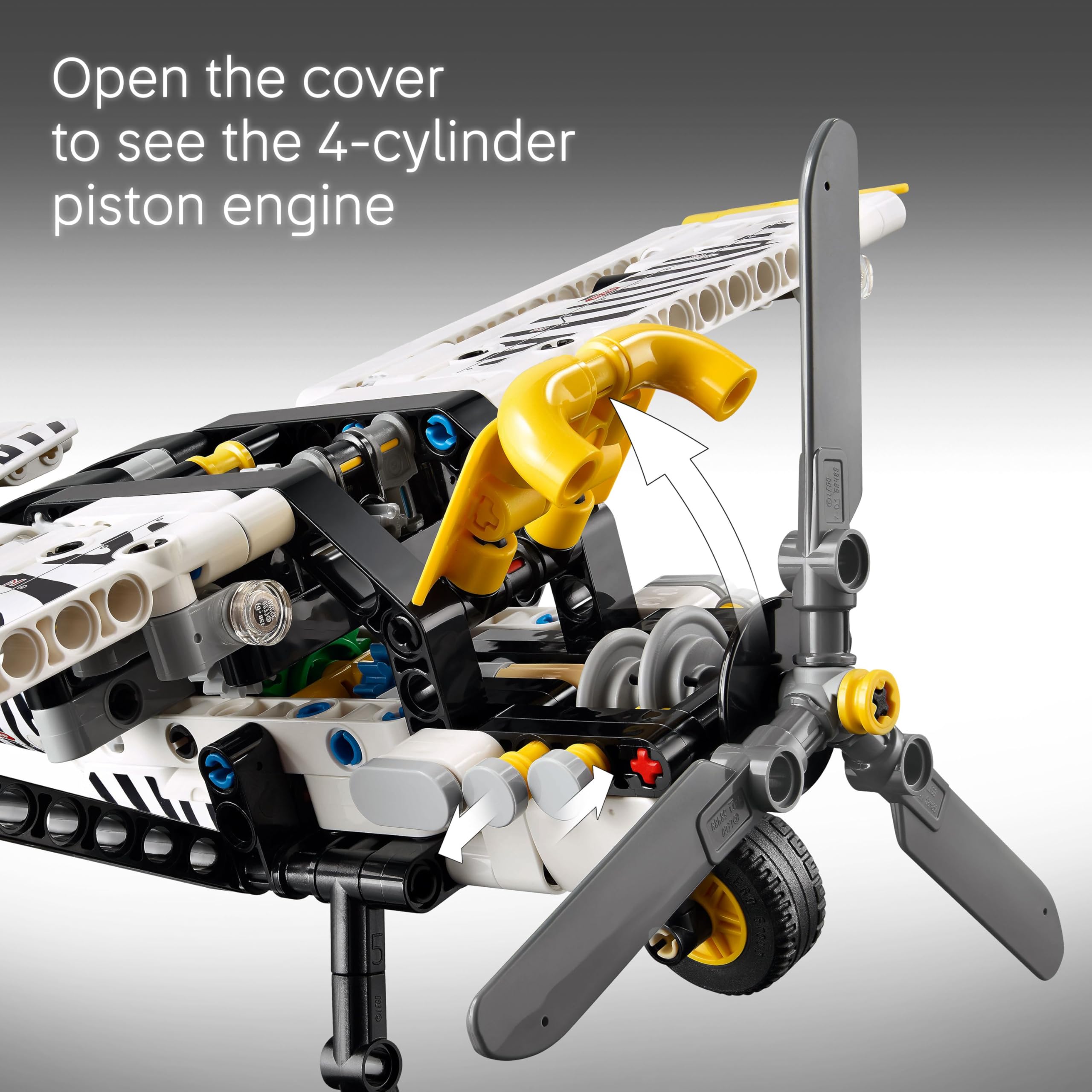 LEGO Technic Bush Plane Toy Airplane Set 42198 for Ages 8+ | Working Propeller & Engine 7