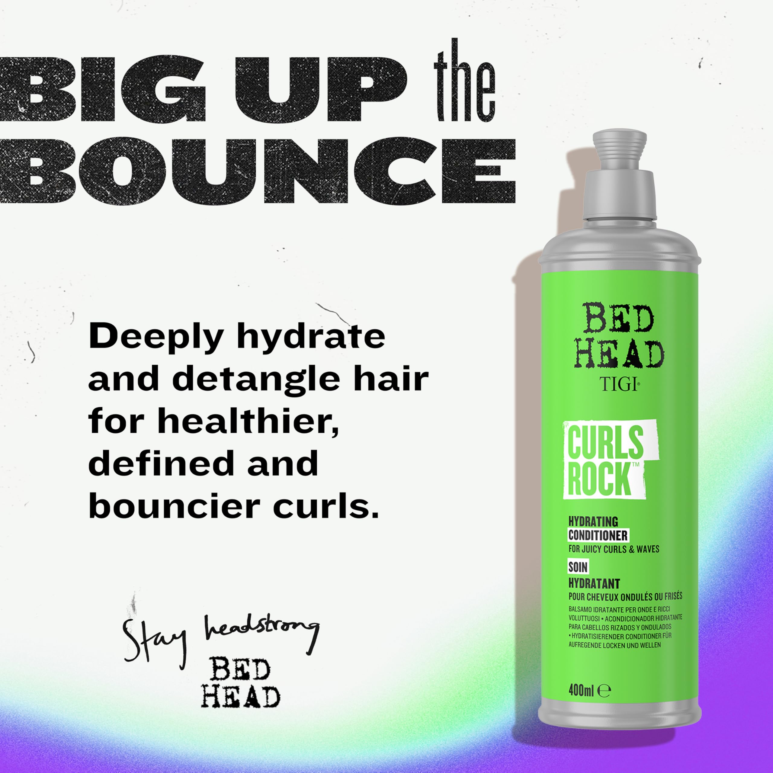 Bed Head by TIGI Curls Rock Hydrating Conditioner - Deep Moisturising, Detangling, Frizz Control | 400ml 2