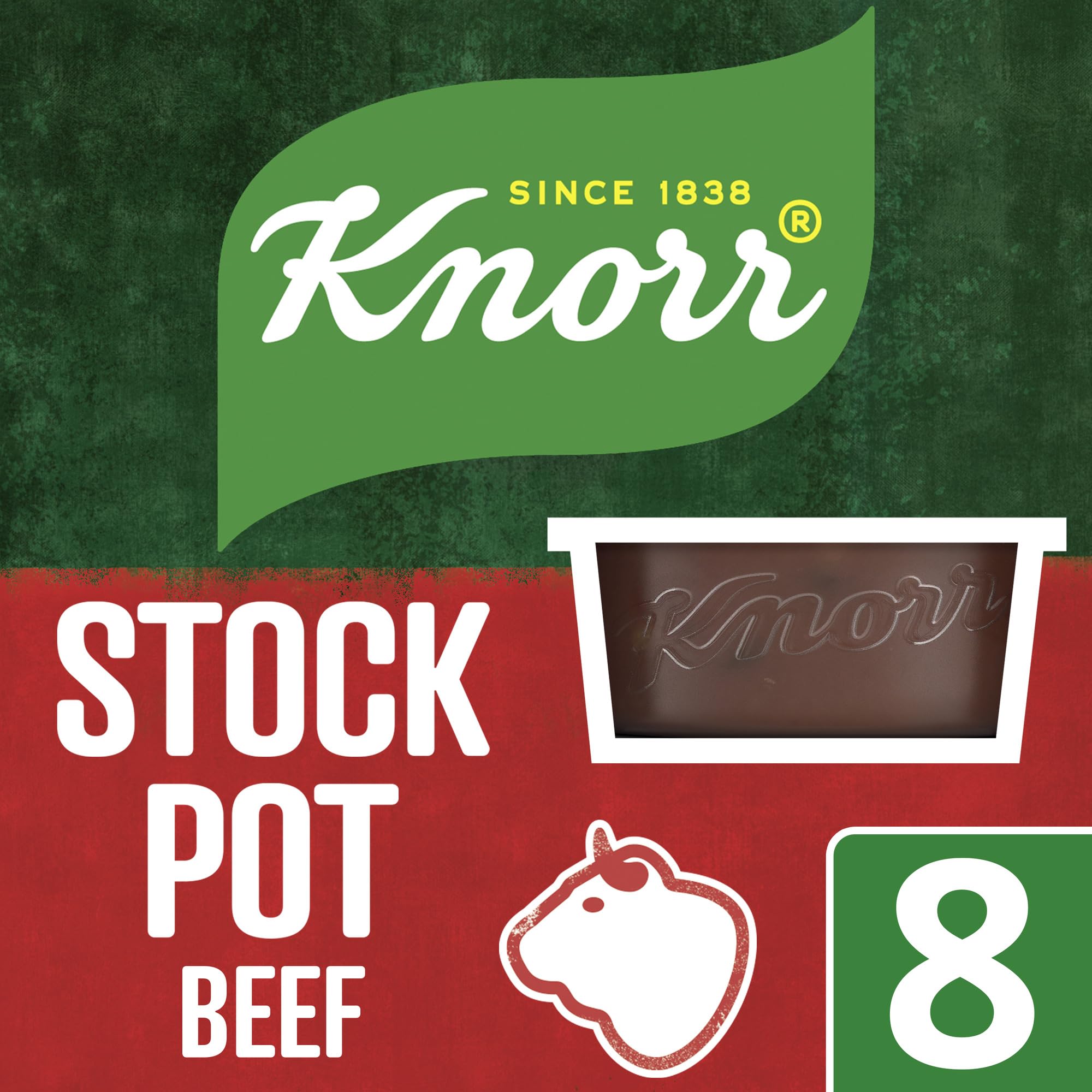 Knorr Beef Stock Pots - Rich Beef Flavour, Gluten-Free | 4 x 28g Pots (224g Total) 2