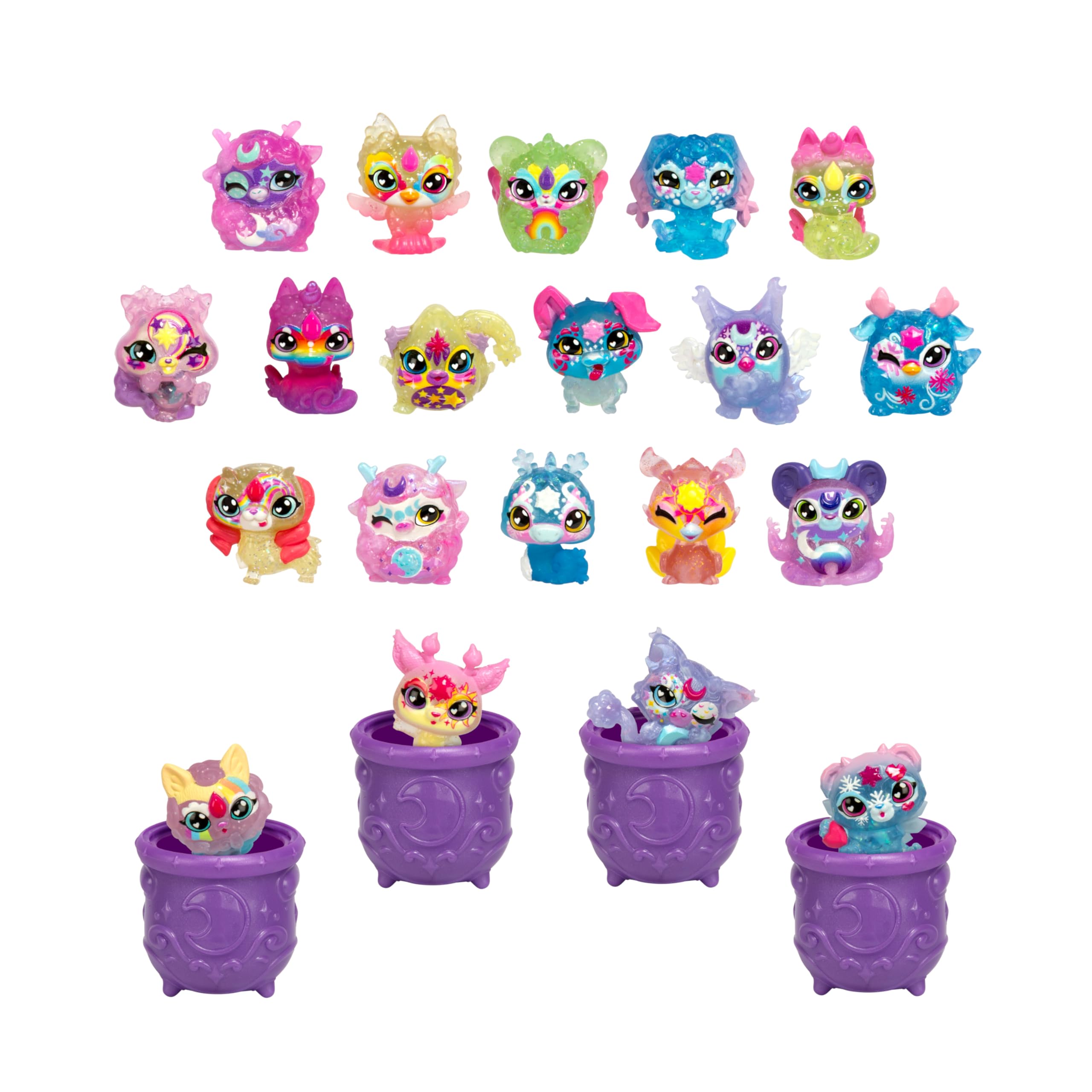 Magic Mixies Minis Shimmerverse Series Mega Pack - 20 Figures with 4 Hidden Mixies & Special Edition Rainbow Mini 4